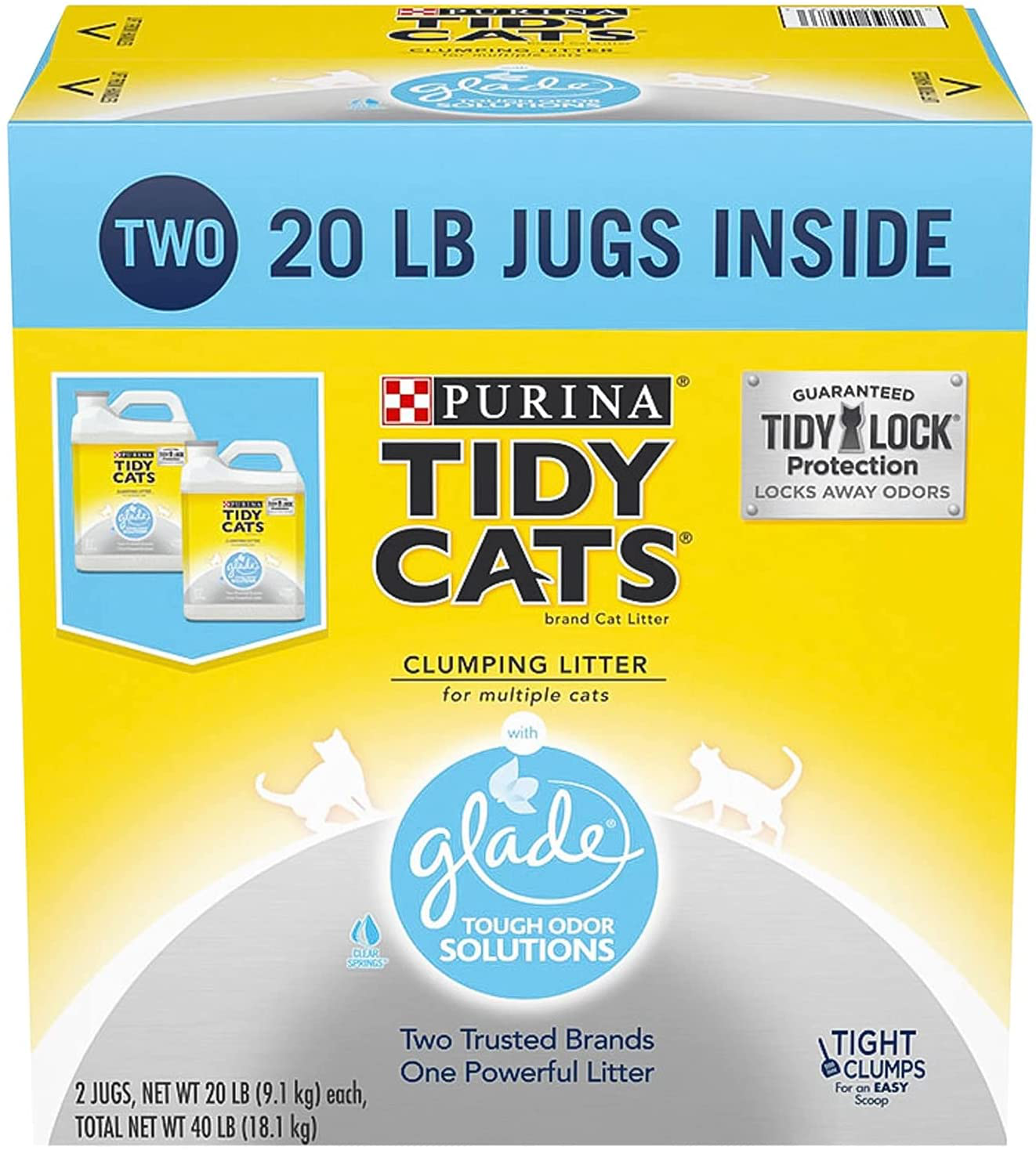 Purina Tidy Cats with Glade Tough Odor Solutions Clear Springs Clumping Cat Litter Animals & Pet Supplies > Pet Supplies > Cat Supplies > Cat Litter Purina Tidy Cats