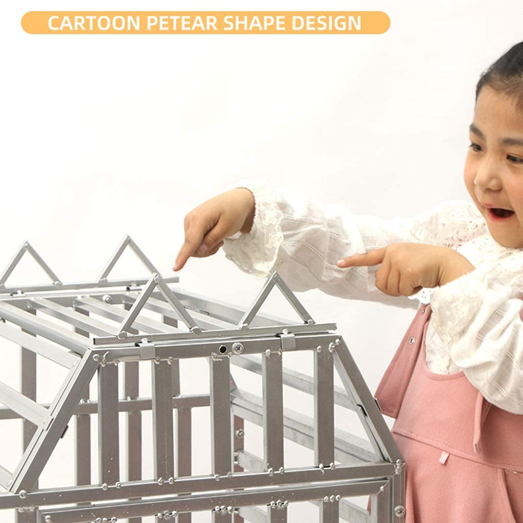 Liushop Dog Crate Dog Cage Full Square Tube Dog Cage Pet Dog Cage Indoor Pet Cage Cartoon Dog Shape Dog Cage Animals & Pet Supplies > Pet Supplies > Dog Supplies > Dog Houses liushop