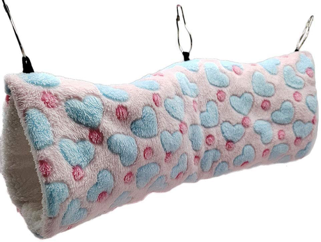Oncpcare Hanging Tunnel for Small Animals, Hanging Hamster Toys, Sugar Glider Hammock Cage Accessories Bedding for Chinchilla Ferret Squirrel Guinea Pig Rat Playing Sleeping Animals & Pet Supplies > Pet Supplies > Small Animal Supplies > Small Animal Habitat Accessories Oncpcare Pink