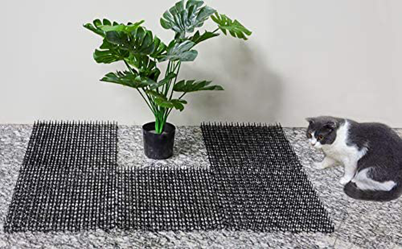 Hmdivor Scat Mat for Cats 12 Pack 17 X 14 Inch Square Cat and Dog Scat Mats for Cats Prickle Strips from Digging Cat Deterrent Outdoor(Black) Animals & Pet Supplies > Pet Supplies > Cat Supplies > Cat Furniture Hmdivor
