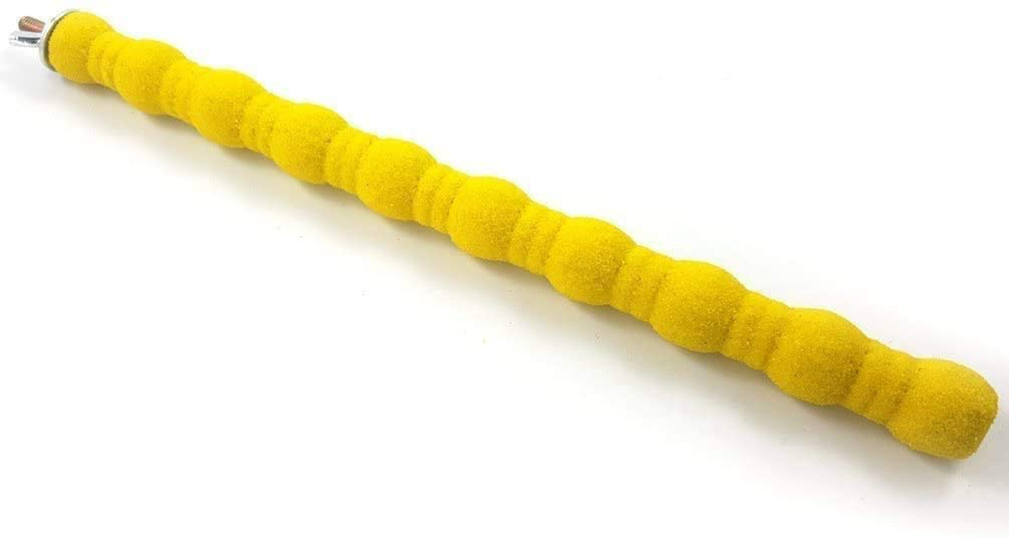 Pet Bird Perch Parrot Rough-Surfaced Stand Toy Branch Nature Wood Quartz Sand Branches Nail Perch for Small Medium Birds Cockatiel Parakeet Conure Cage Accessories Animals & Pet Supplies > Pet Supplies > Bird Supplies > Bird Cage Accessories Litewood Yellow, 10.2in