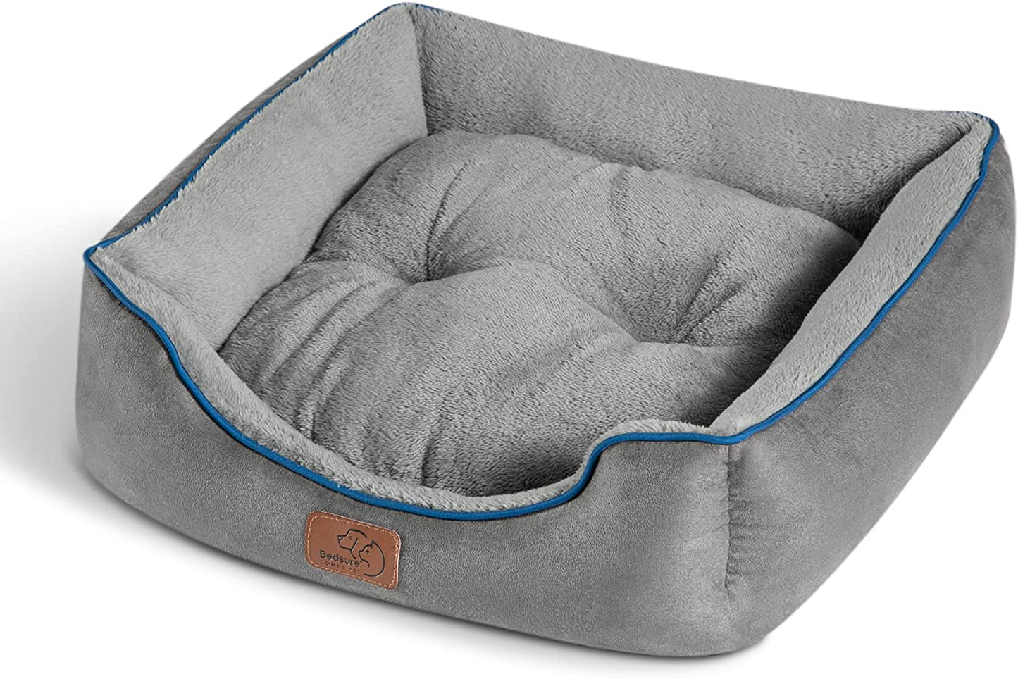 Bedsure Small Dog Bed for Small Medium Dogs Washable - Cat Beds for Indoor Cats, 20/25 Inches Rectangle Cuddle Puppy Bed with Anti-Slip Bottom Animals & Pet Supplies > Pet Supplies > Cat Supplies > Cat Beds Bedsure Grey M(25"x21"x8")