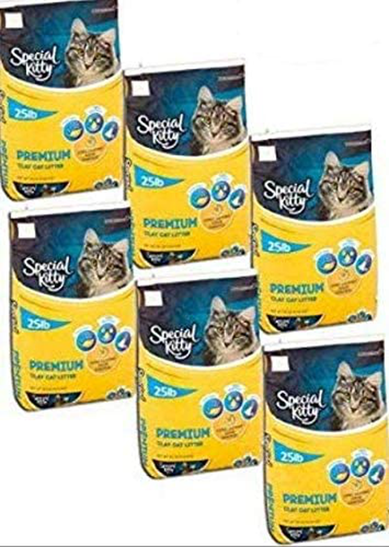 Special Kitty Pack of 6 Fresh Scent Premium Clay Cat Litter, 25 Lb Animals & Pet Supplies > Pet Supplies > Cat Supplies > Cat Litter Special Kitty