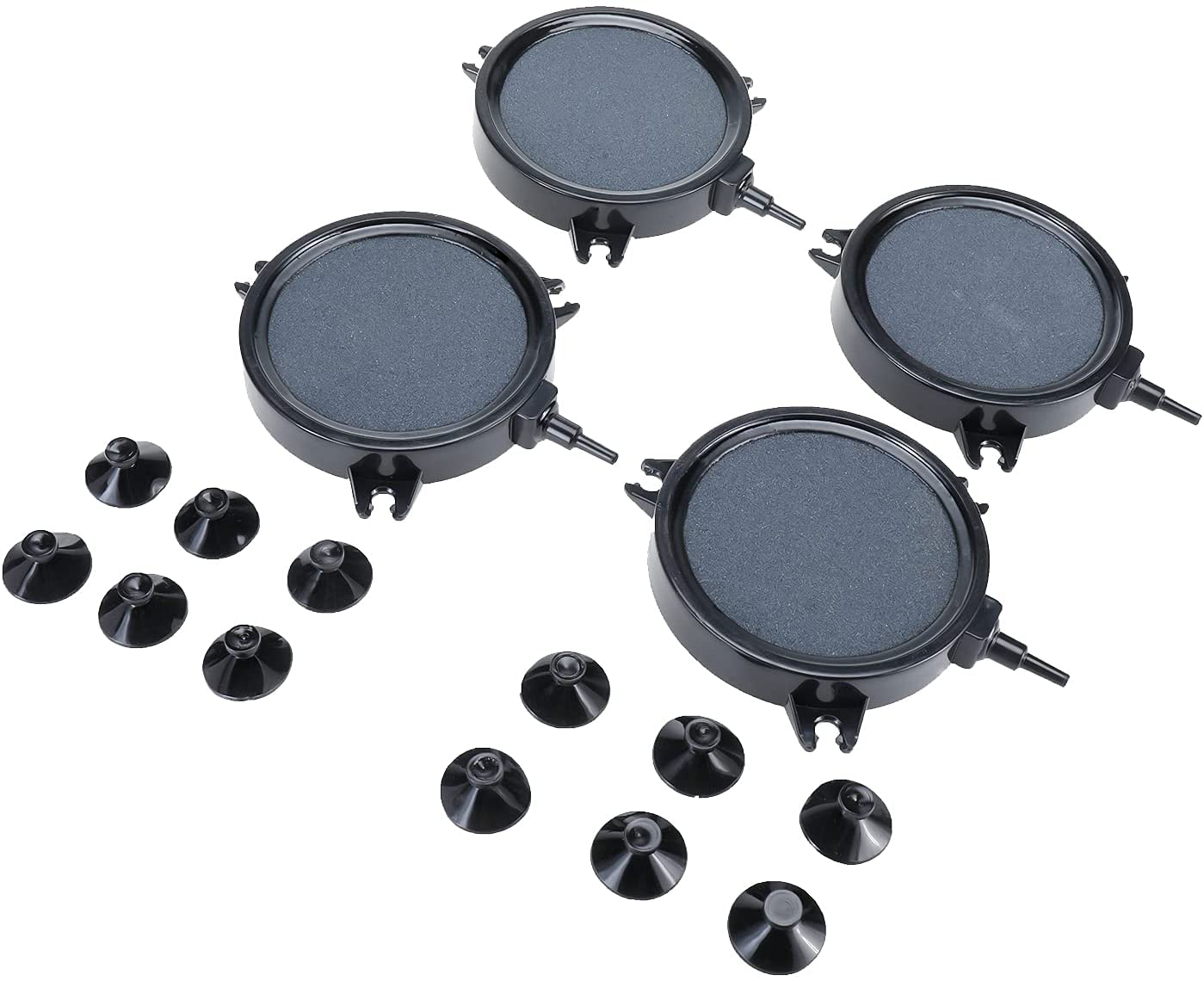 SPARKFIRE 4Pcs 4.1 Inch Air Stone Disc Bubble Diffuser Fish Tank Bubbler with 12 Suction Cups for Hydroponics Aquarium Fish Tank Ponds Animals & Pet Supplies > Pet Supplies > Fish Supplies > Aquarium Air Stones & Diffusers SPARKFIRE