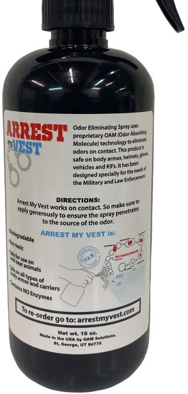 Arrest My Vest Military and Police Grade Odor Eliminating Spray for Body Armor Odor, Tactical Gear. Safe on K9'S. Safe on All Ballistic Vests and Fabrics - Midnight Fragrance - 2 16 Oz Bottles Animals & Pet Supplies > Pet Supplies > Dog Supplies > Dog Treadmills Arrest My Vest