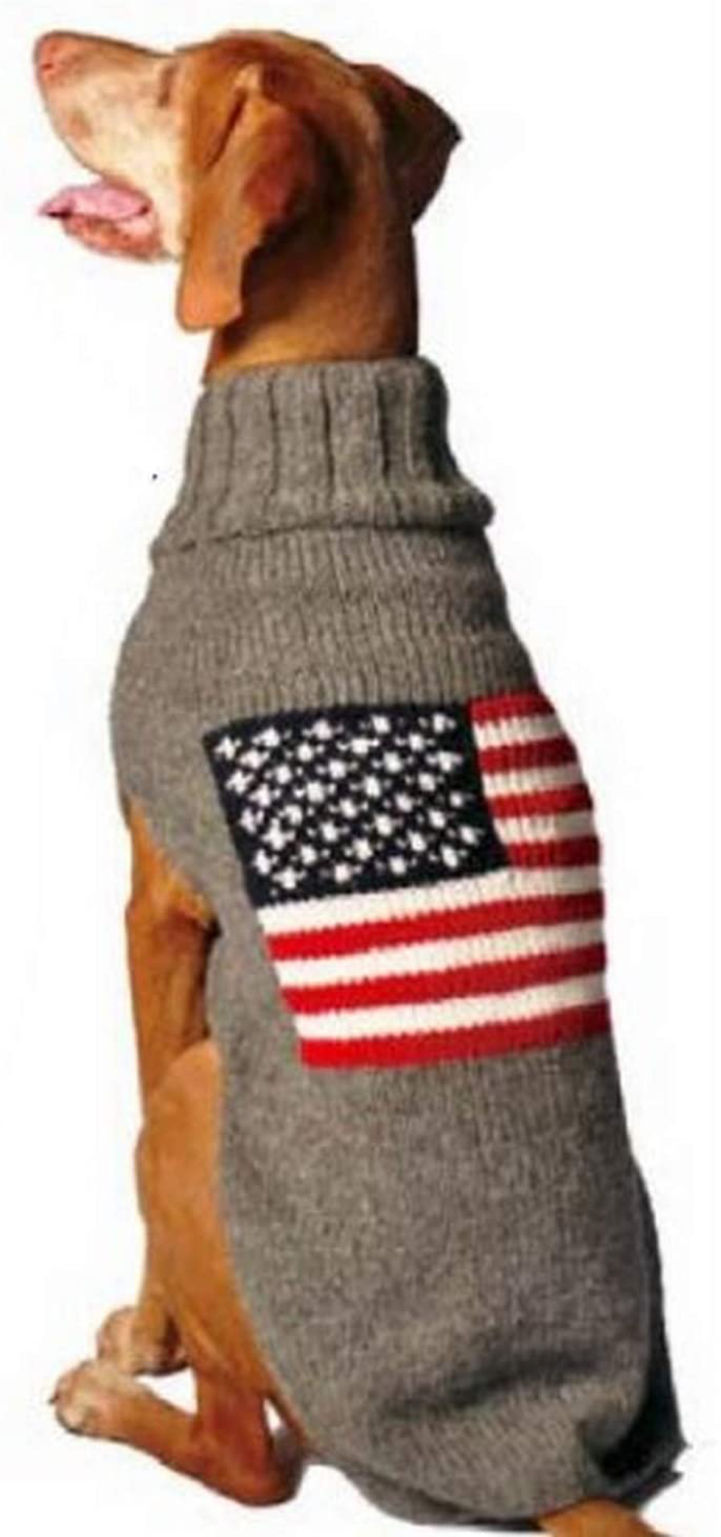 Chilly Dog American Flag Dog Sweater, Xx-Large, Black, (200710) Animals & Pet Supplies > Pet Supplies > Dog Supplies > Dog Apparel Chilly Dog Large