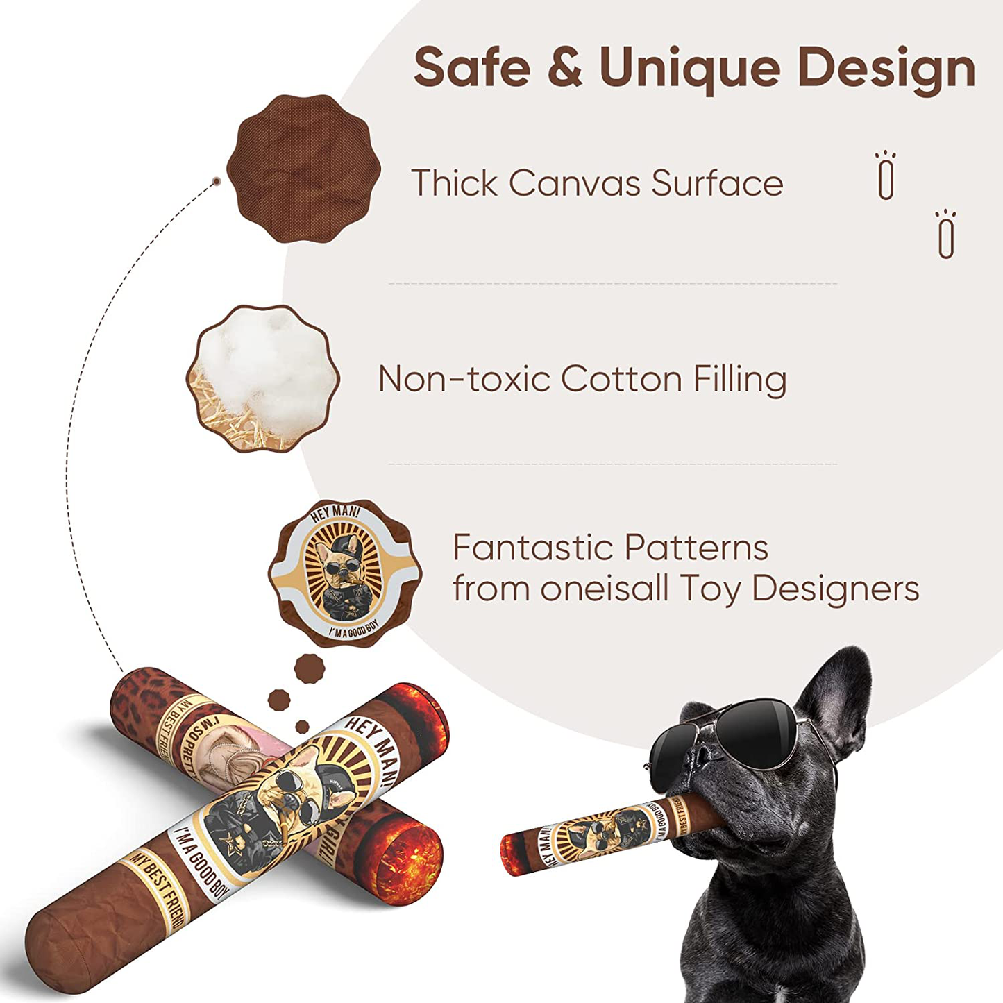 Oneisall Funny Cute Dog Toys for Large Medium Dogs, Dog Squeak Toys for Dogs Birthday Gifts (2 Pack) Animals & Pet Supplies > Pet Supplies > Dog Supplies > Dog Toys oneisall