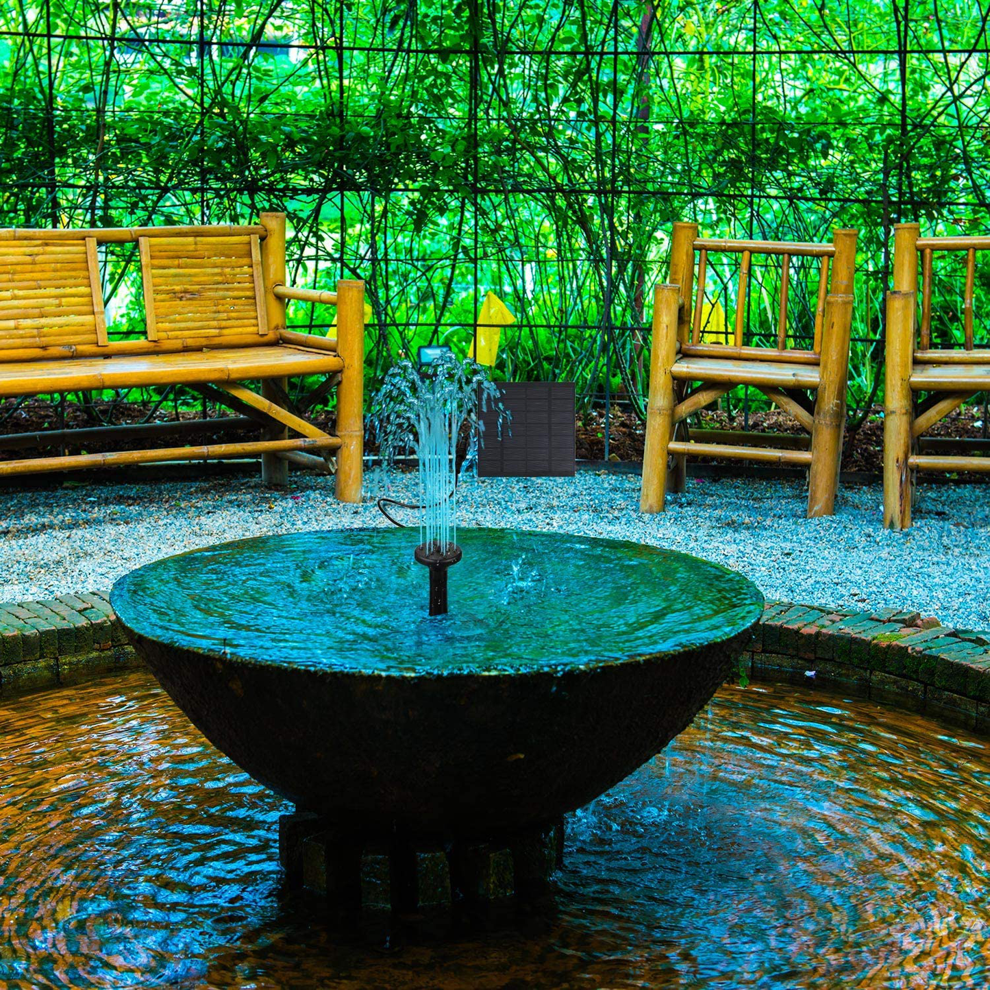 Solar Fountain Pump 1.5W 200L/H Solar Powered Panel Water Pump Garden Floating Pump with 6 Nozzles, Silicone Clear Tubing for Garden, Pool, Pond, Aquarium, Fountain Supplies Animals & Pet Supplies > Pet Supplies > Fish Supplies > Aquarium & Pond Tubing Mudder