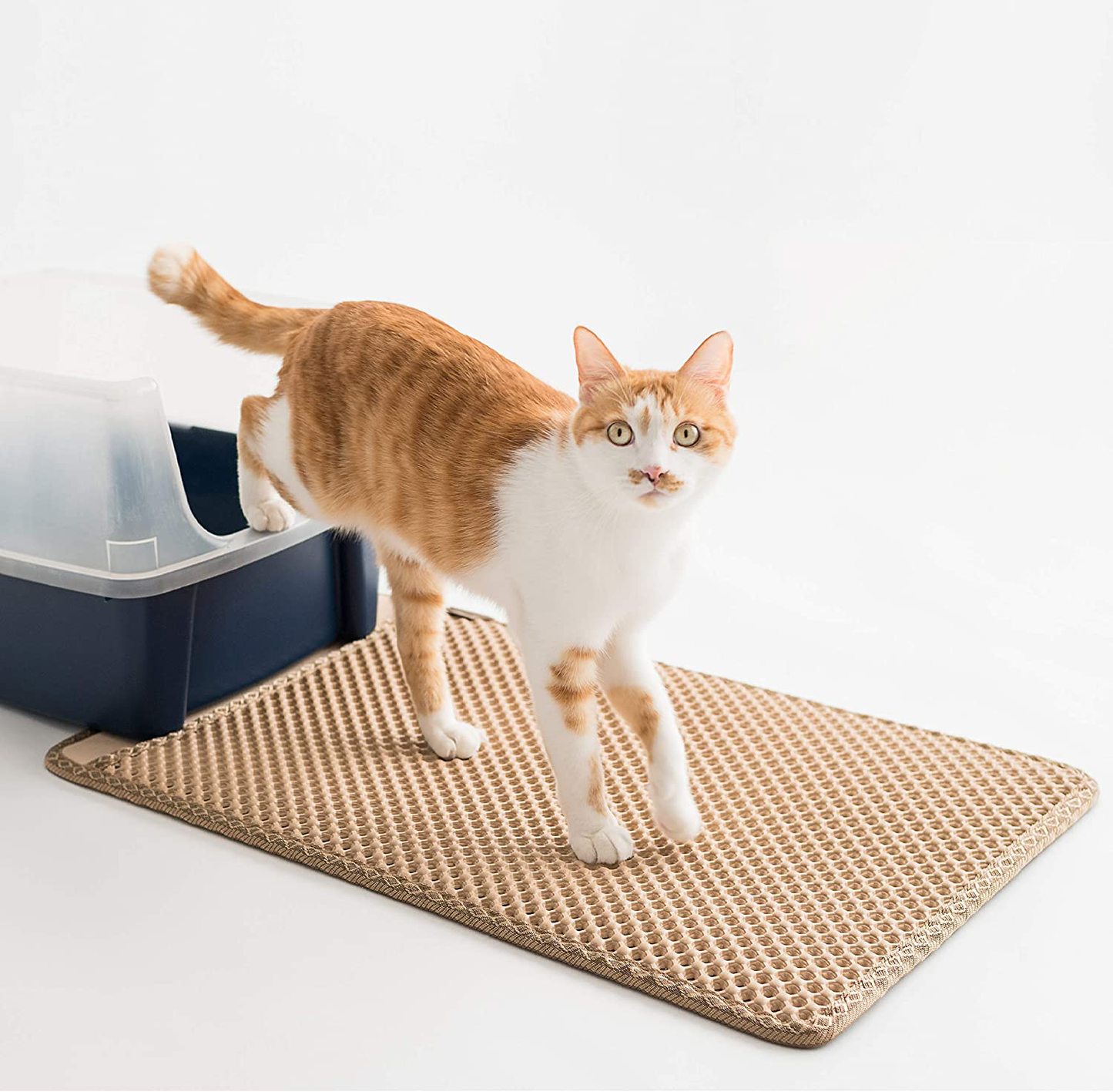 Blackhole Litter Mat 27 X 18 Inch Long Cat Litter Mat Animals & Pet Supplies > Pet Supplies > Cat Supplies > Cat Litter Box Mats BlackHole Litter Mat Beige