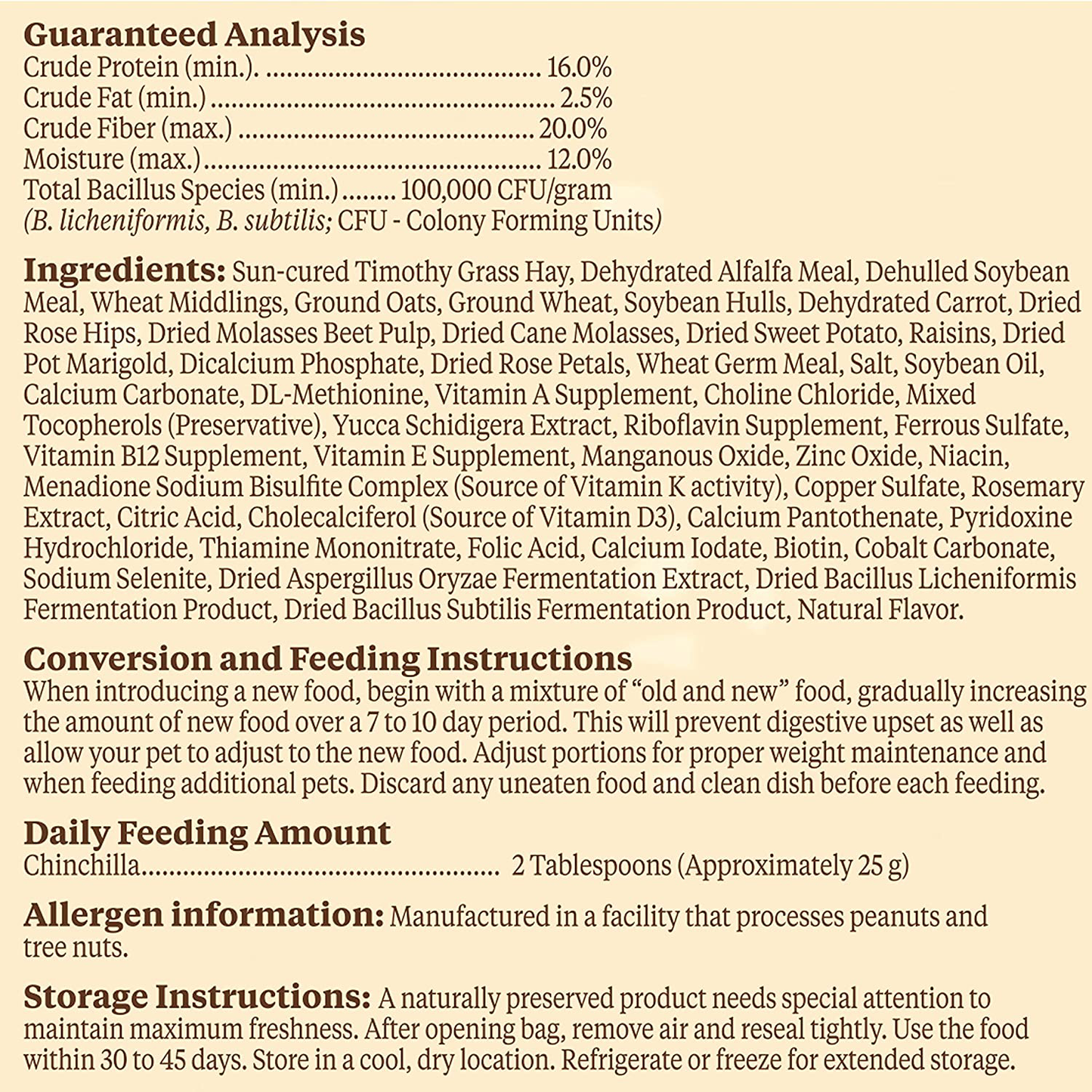 Food from the Wild Chinchilla Animals & Pet Supplies > Pet Supplies > Small Animal Supplies > Small Animal Food Kaytee
