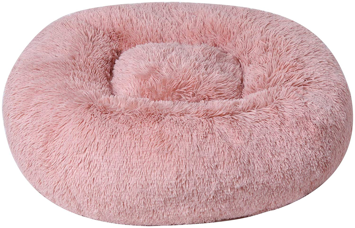 Binetgo Calming Cat and Dog Beds,20/24/32 Inches Dog Bed, Black/Pink/Beige Puppy Bed ,Original Calming Donut Cat and Dog Bed in Shag Fur– Machine Washable, anti Slip Waterproof Bottom Animals & Pet Supplies > Pet Supplies > Cat Supplies > Cat Beds BinetGo