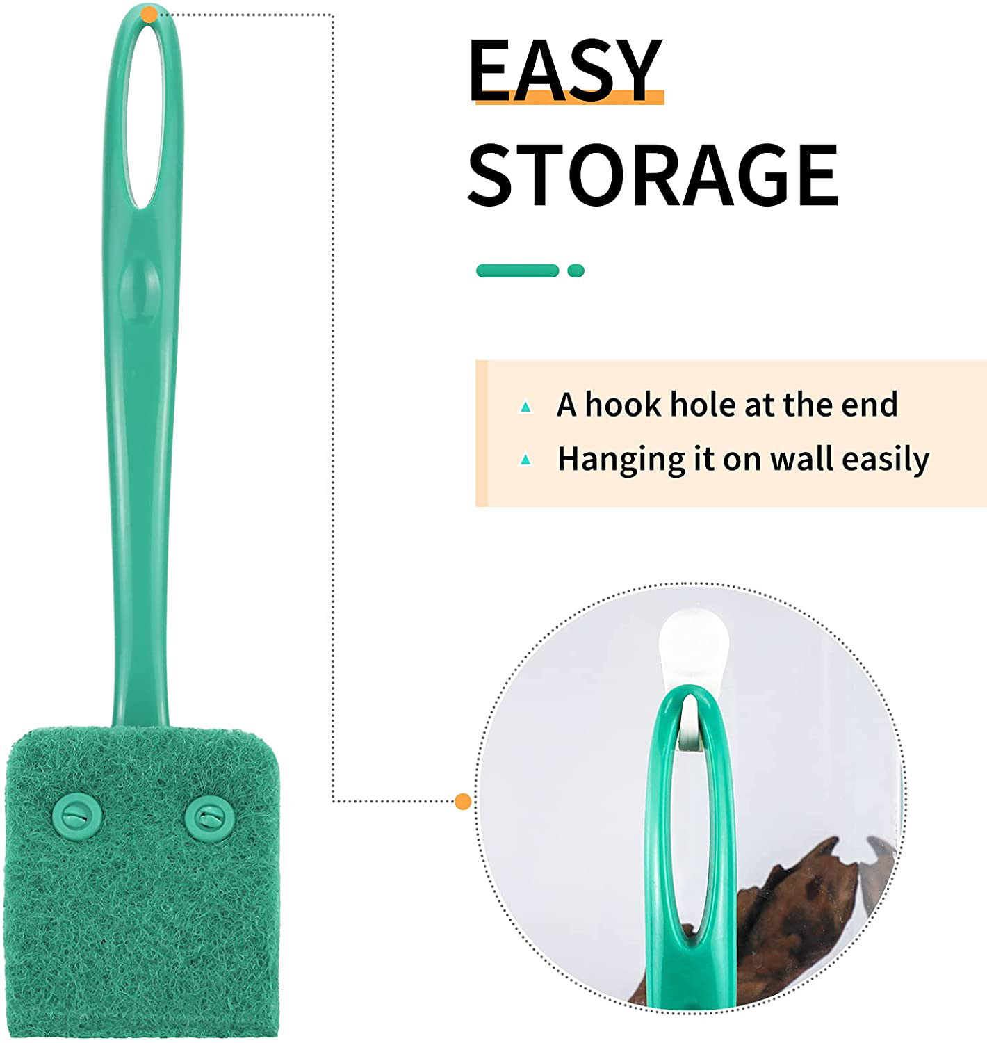 Pawfly Aquarium Algae Scraper Sponge Brush Cleaning Scrubber with 10 Inch Non-Slip Handle for Glass Fish Tanks Animals & Pet Supplies > Pet Supplies > Fish Supplies > Aquarium Cleaning Supplies Pawfly