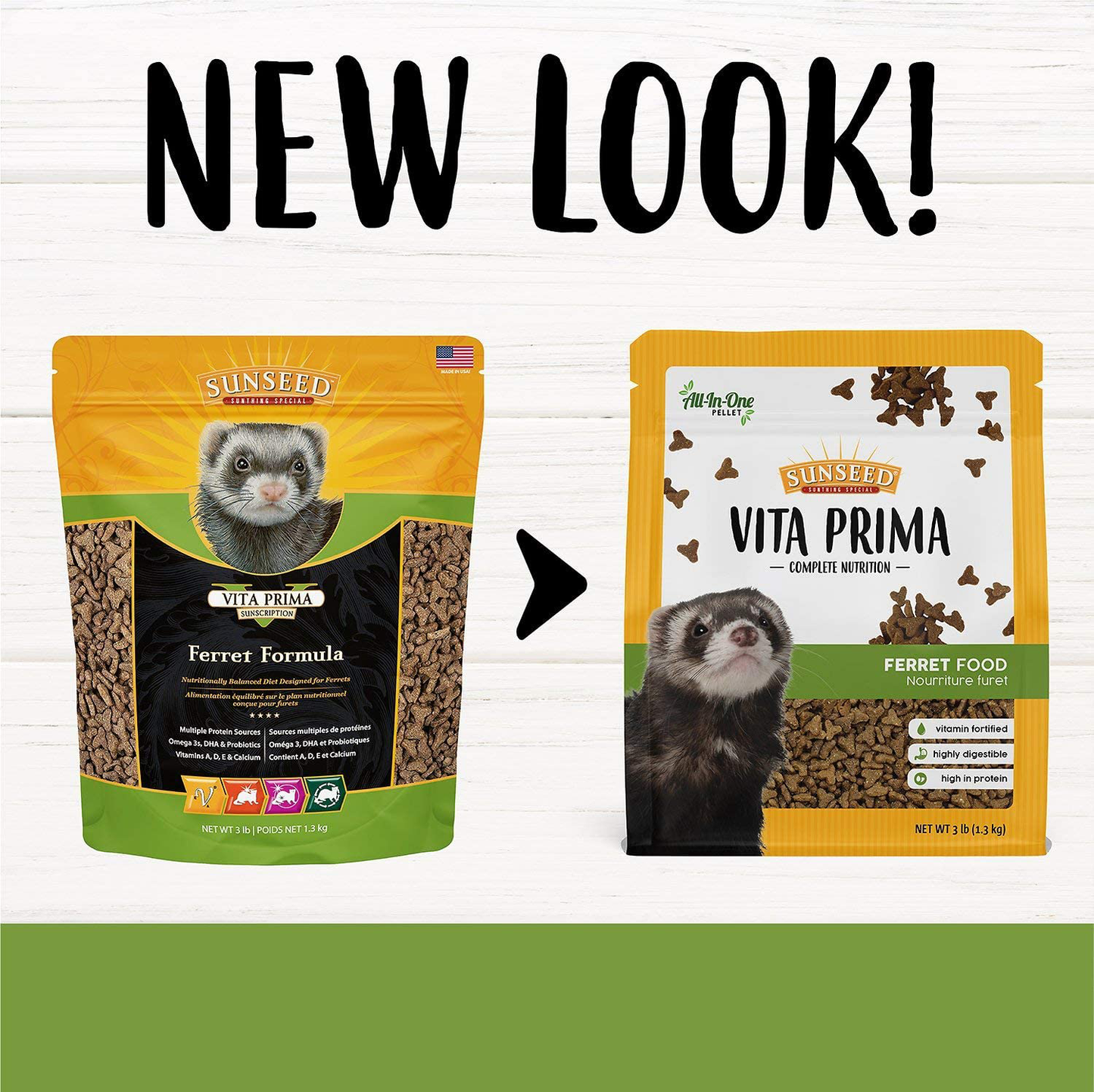 Sunseed 2 Pack of Vita Prima Complete Nutrition High-Protein Ferret Food, 3 Pounds Animals & Pet Supplies > Pet Supplies > Small Animal Supplies > Small Animal Food Sunseed