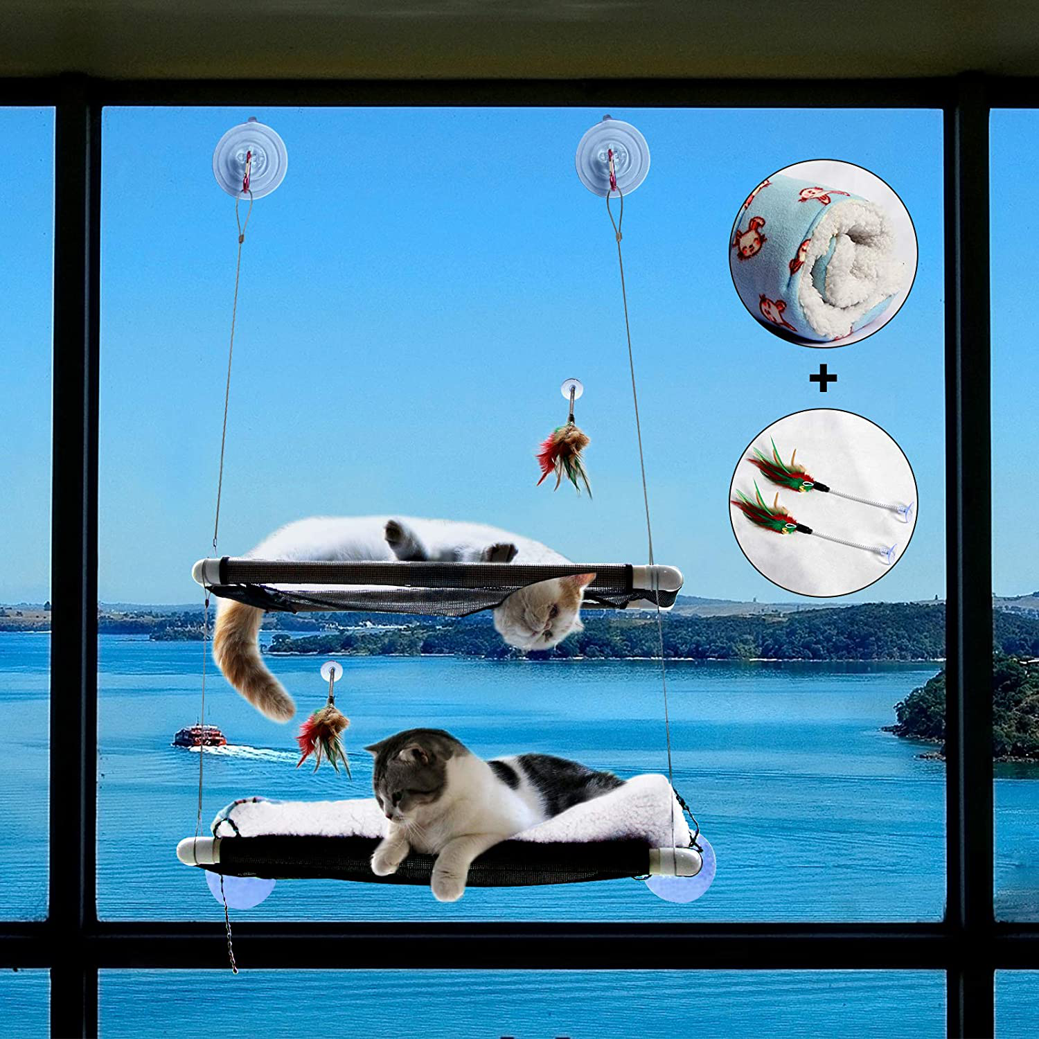 Cat Window Perches Deluxe Double Layers Free Soft Lamb S Fleece