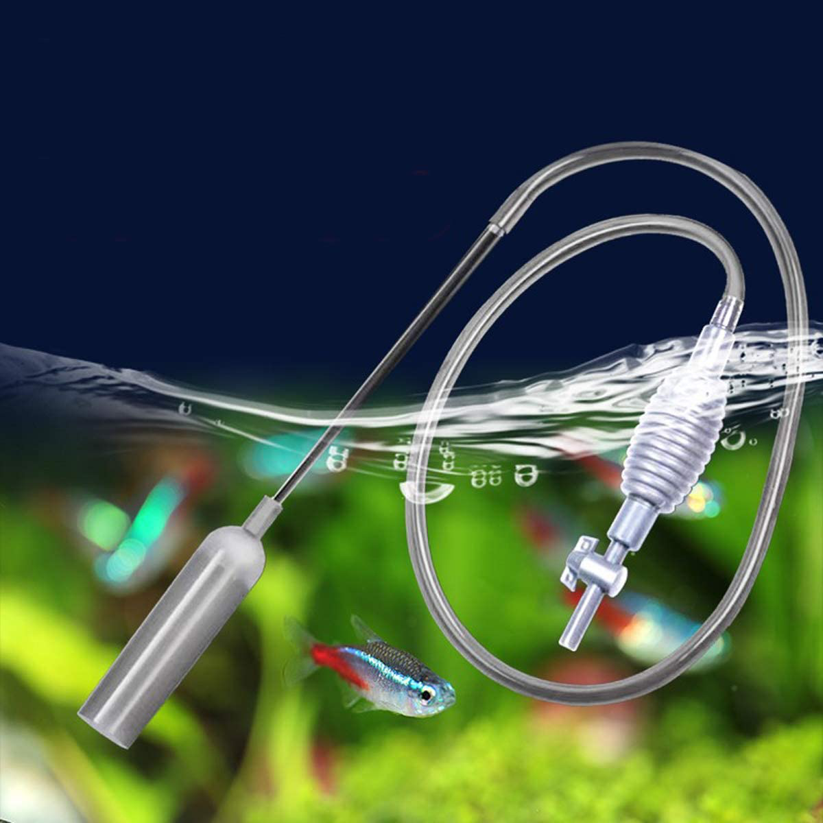 AIBAO New Aquarium Fish Tank Siphon and Gravel Cleaner Water Changer - a Manual Siphon Pump to Drain Away Water in Minutes for Fishes Tortoise and Amphibian Aquarium Animals & Pet Supplies > Pet Supplies > Fish Supplies > Aquarium Cleaning Supplies AIBAO