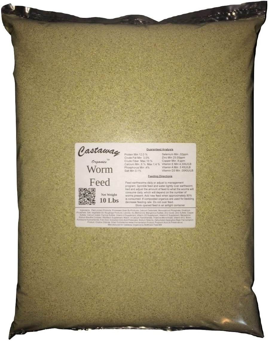 Castaway Organics Worm Food for All Composting Worms and Bait Worms Animals & Pet Supplies > Pet Supplies > Small Animal Supplies > Small Animal Food Castaway Organics 10 lbs