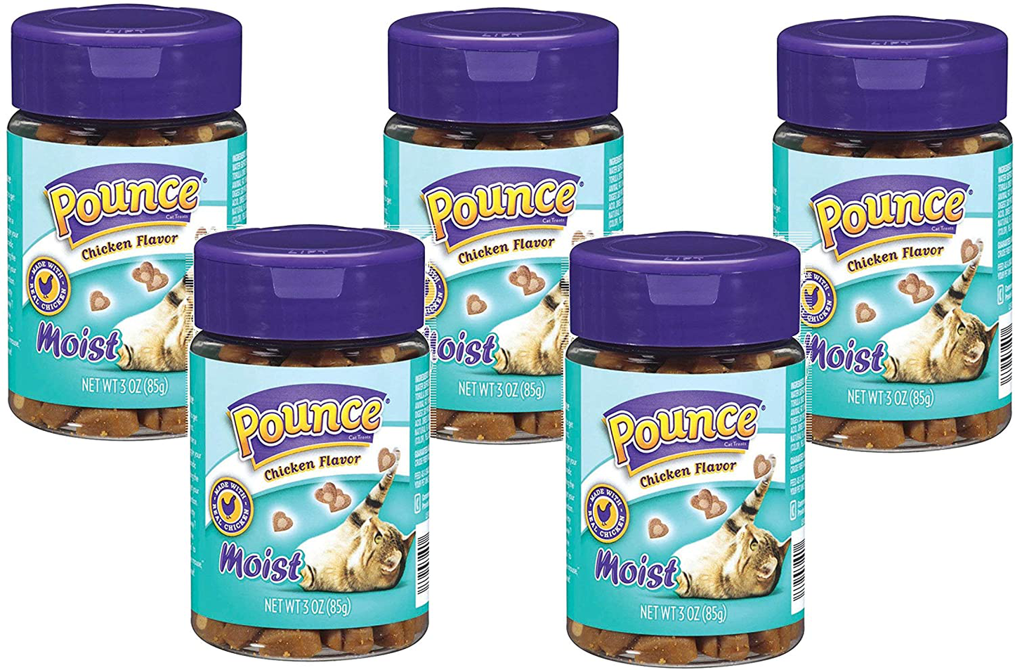 Pounce 5 Pack of Moist Cat Treats, 3 Ounces Each, Chicken Flavor Animals & Pet Supplies > Pet Supplies > Cat Supplies > Cat Treats Pounce
