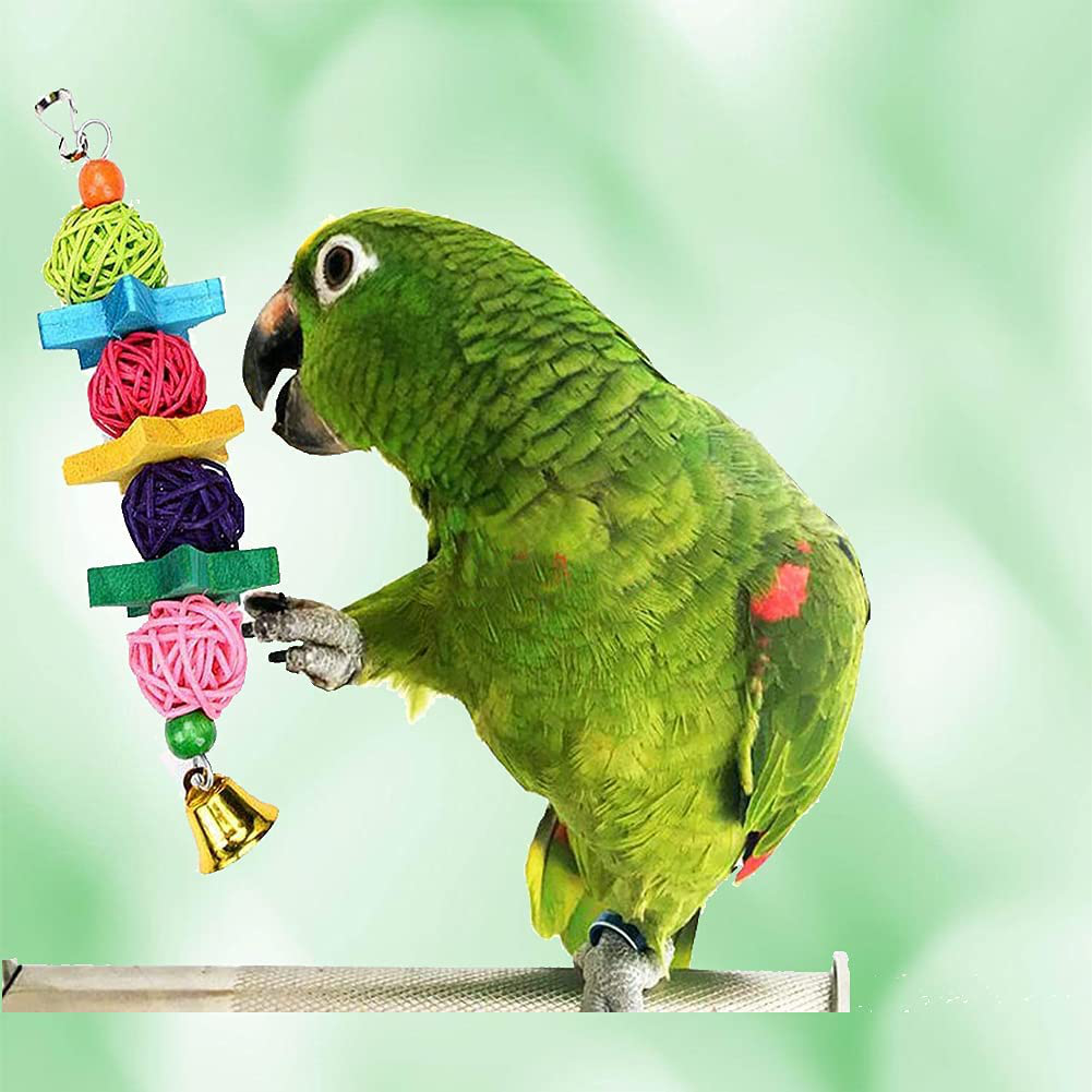 JIAYUE Bird Parrot Toys - 8 Pieces, Parrot Chewing Toys Bird Cage Accessories Perfect Bird Toy Used for Parakeets, Small Parrots, Conures, Macaws, Starlings, Finch Animals & Pet Supplies > Pet Supplies > Bird Supplies > Bird Toys JIAYUE