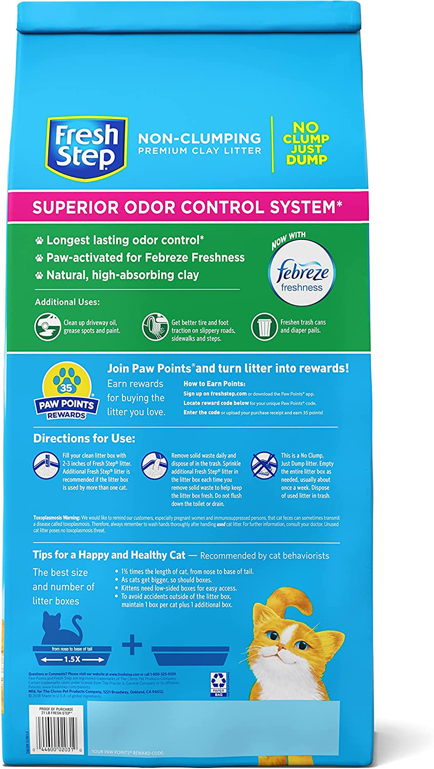 Fresh Step Non-Clumping Clay Cat Litter, Scented with Febreze, 21 Lb Animals & Pet Supplies > Pet Supplies > Cat Supplies > Cat Litter Fresh Step