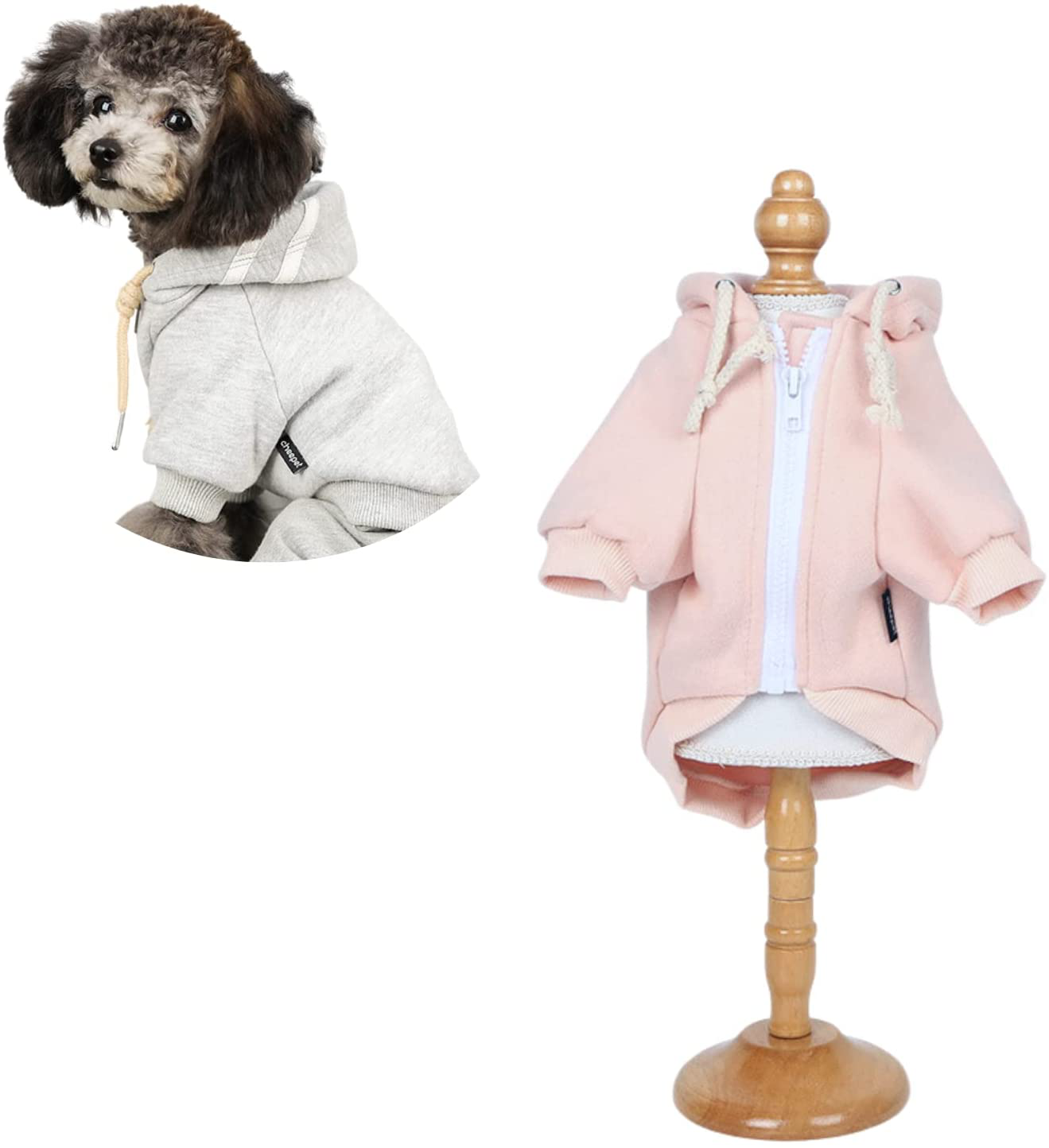 Fenrici Dog Hoodie - Comfortable, Fashionable and Machine Washable Pet Dog Sweatshirt, Dog Clothing for Small and Medium Dogs - Available in Black, Grey, Pink Animals & Pet Supplies > Pet Supplies > Dog Supplies > Dog Apparel F FENRICI Pink Large 15-20 lbs