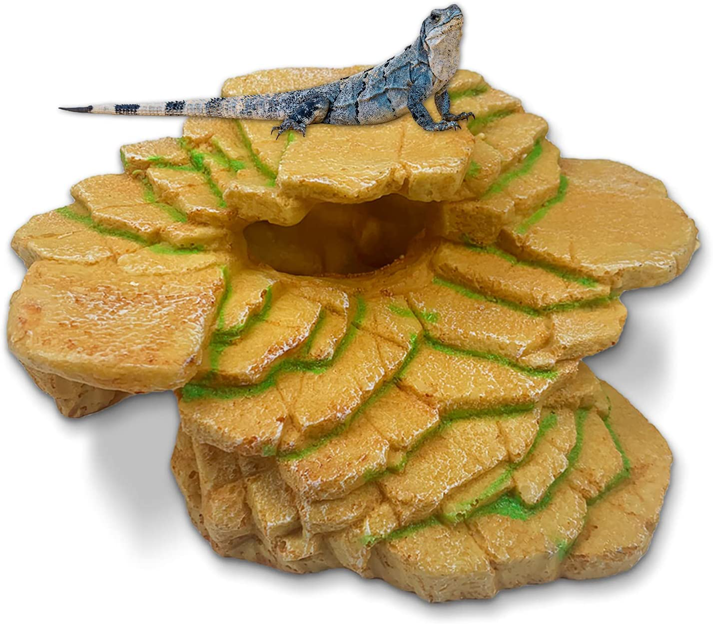 Tinsow Reptile Hideout Shale Step Ledge for Aquariums & Terrariums, Adds Hiding Spots, Swim Throughs, Basking Ledges for Fish, Reptiles, Amphibians, and Small Animals Animals & Pet Supplies > Pet Supplies > Small Animal Supplies > Small Animal Habitat Accessories Tinsow