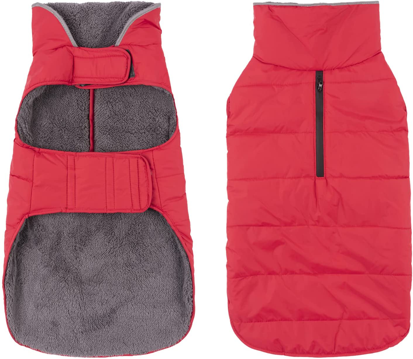 PPET Dog Cold Weather Coats Waterproof Windproof Winter Dog Jacket,Thick Padded Warm Coat Vest Blue Snowsuit Warm Dog Apparel for Small Medium Large Dogs with Furry Collar Animals & Pet Supplies > Pet Supplies > Dog Supplies > Dog Apparel PPET