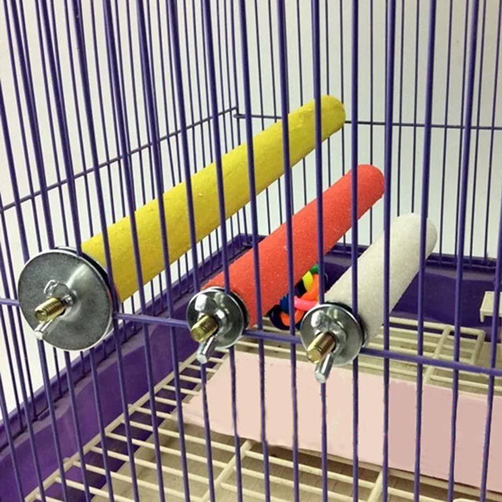 Keersi Wooden Perch Birdcage Stand Paw Grinding Toy Pet Bird Parrot Macaw African Greys Budgies Parakeet Cockatiels Conure Macaw Lovebird Finch Cage Toy Animals & Pet Supplies > Pet Supplies > Bird Supplies > Bird Cages & Stands Keersi