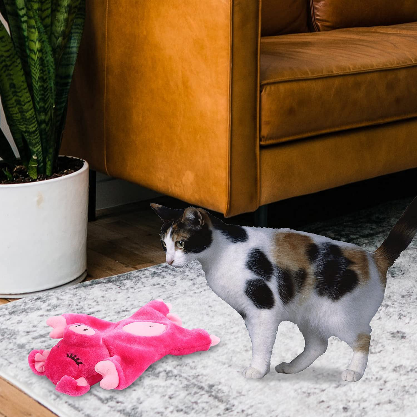 All for Paws Cat Snoring Cuddler Pig, Calming Kitten Purring Toys, Cat anti Anxiety Pillow Toy Comfort Your Kittens Animals & Pet Supplies > Pet Supplies > Cat Supplies > Cat Toys AFP