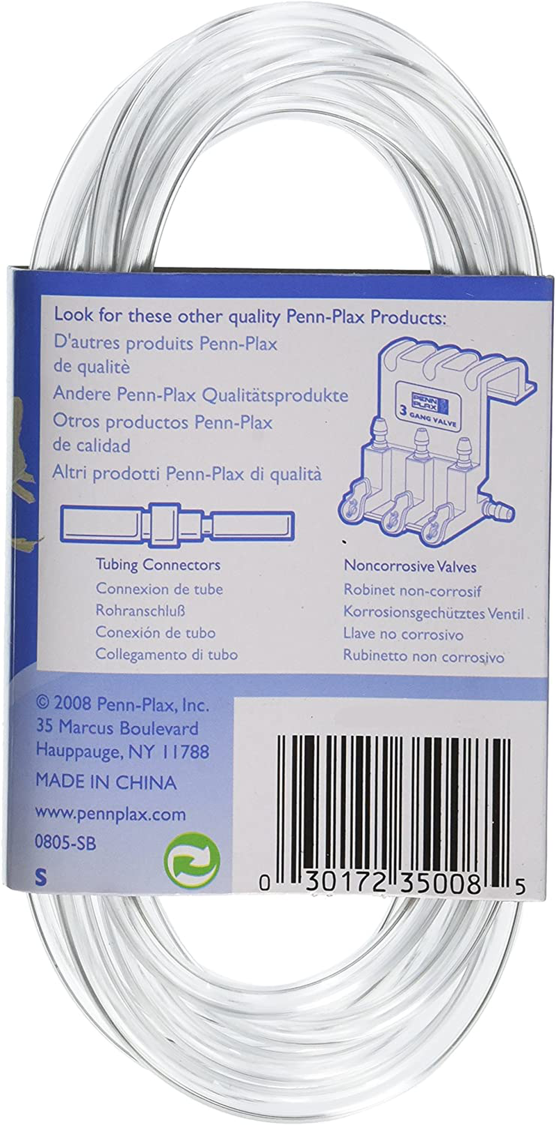 Penn Plax Airline Tubing for Aquariums –Clear and Flexible Resists Kinking, 8 Feet Standard (Packaging May Vary) Animals & Pet Supplies > Pet Supplies > Fish Supplies > Aquarium & Pond Tubing Penn-Plax
