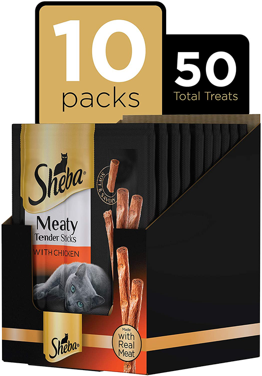 Sheba Meaty Tender Sticks Cat Treats, Pack of 10 Animals & Pet Supplies > Pet Supplies > Cat Supplies > Cat Treats Sheba Treats