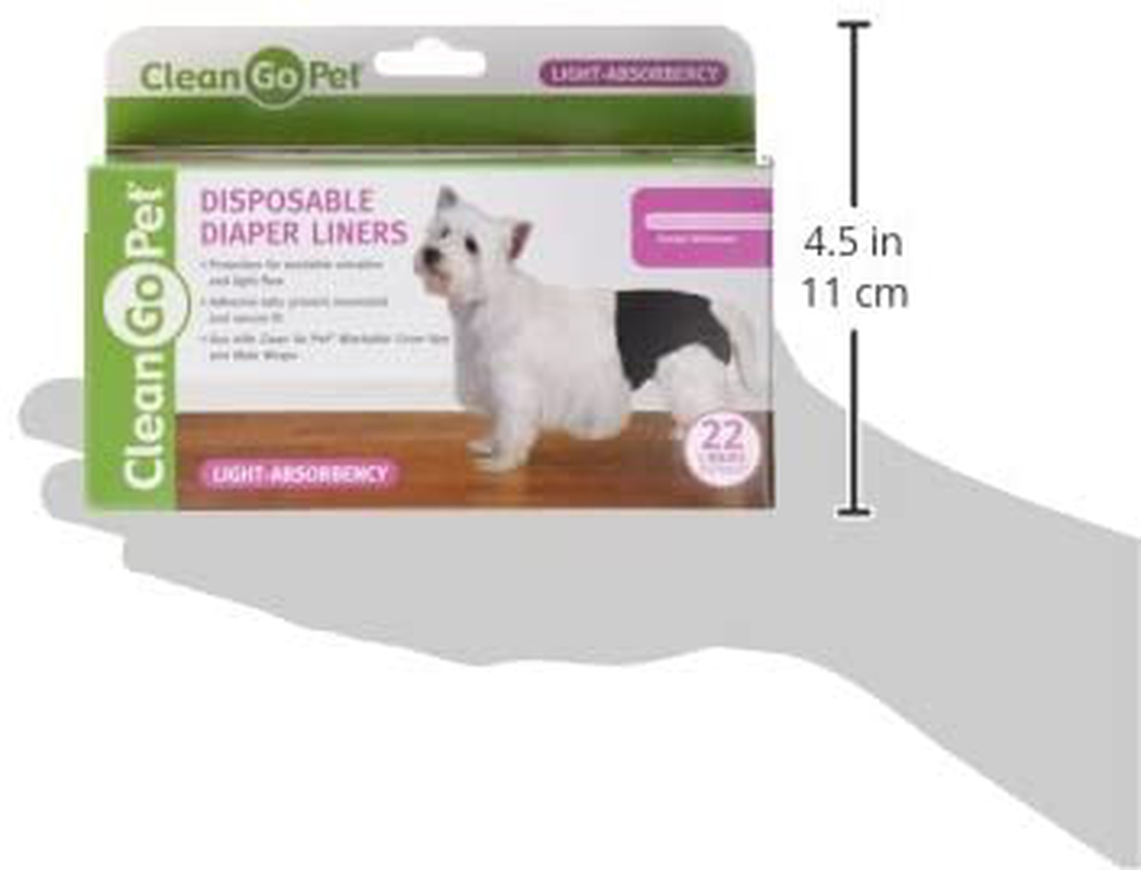 Clean Go Pet Light Disposable Diaper Liner, 22-Pack Animals & Pet Supplies > Pet Supplies > Dog Supplies > Dog Diaper Pads & Liners Clean Go