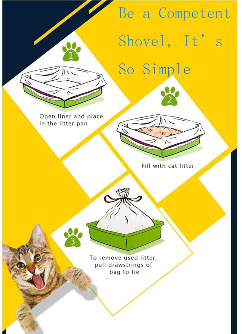 Wanjiaxinhui Cat Litter Box Liners,21 Count Extra Jumbo Cat Litter Pan Bags Drawstring,Cat Heavy Duty Litter Box Liners, Unscented,45 in X 18 In Animals & Pet Supplies > Pet Supplies > Cat Supplies > Cat Litter Box Liners WanJiaXinHui