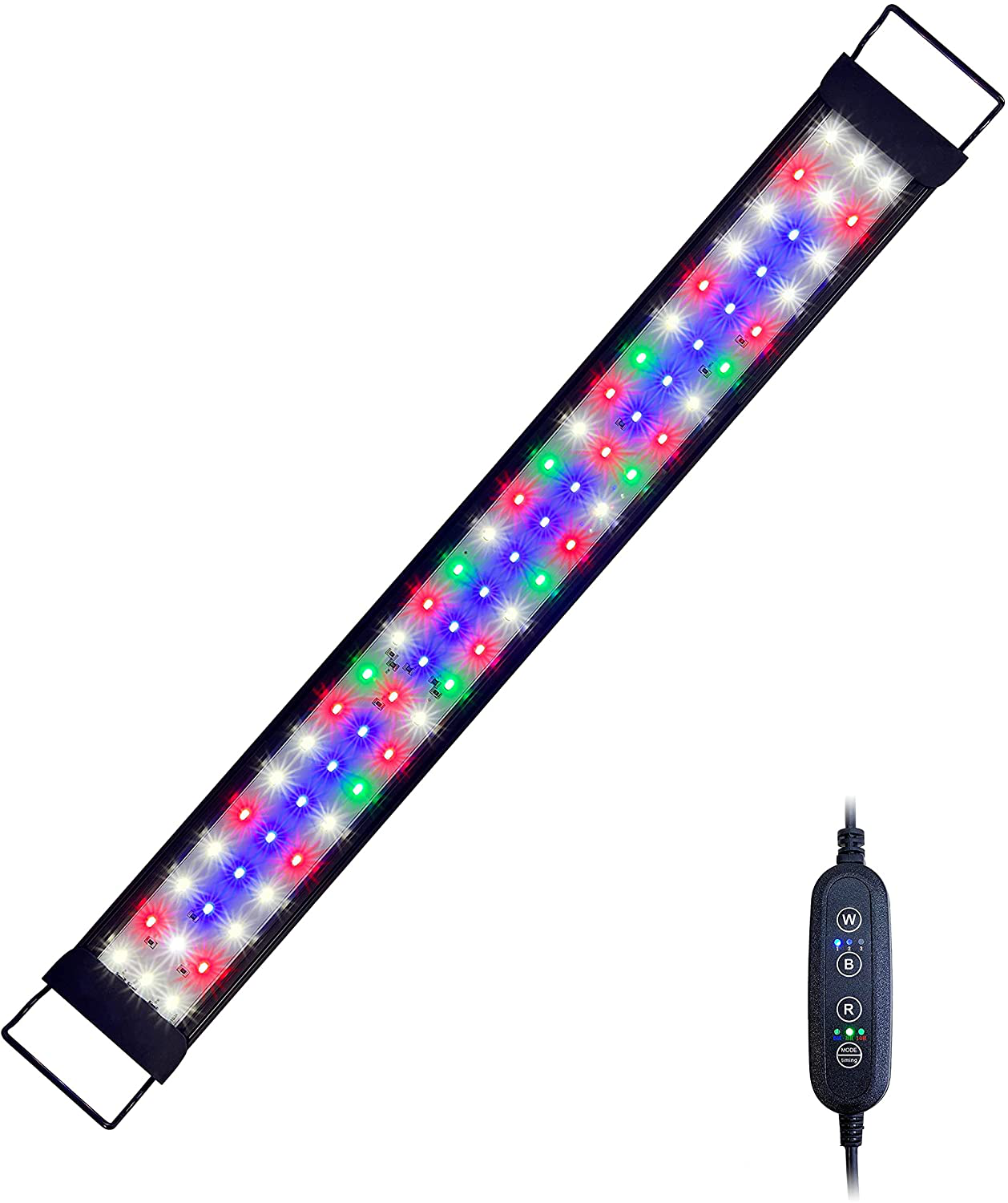 JC&P Full Spectrum Aquarium LED Light with Extendable Brackets with Red, Green, Blue and White Leds Aquatic Fish Tank Light Animals & Pet Supplies > Pet Supplies > Fish Supplies > Aquarium Lighting JC&P 27" (28”-36” 72-92 cm)