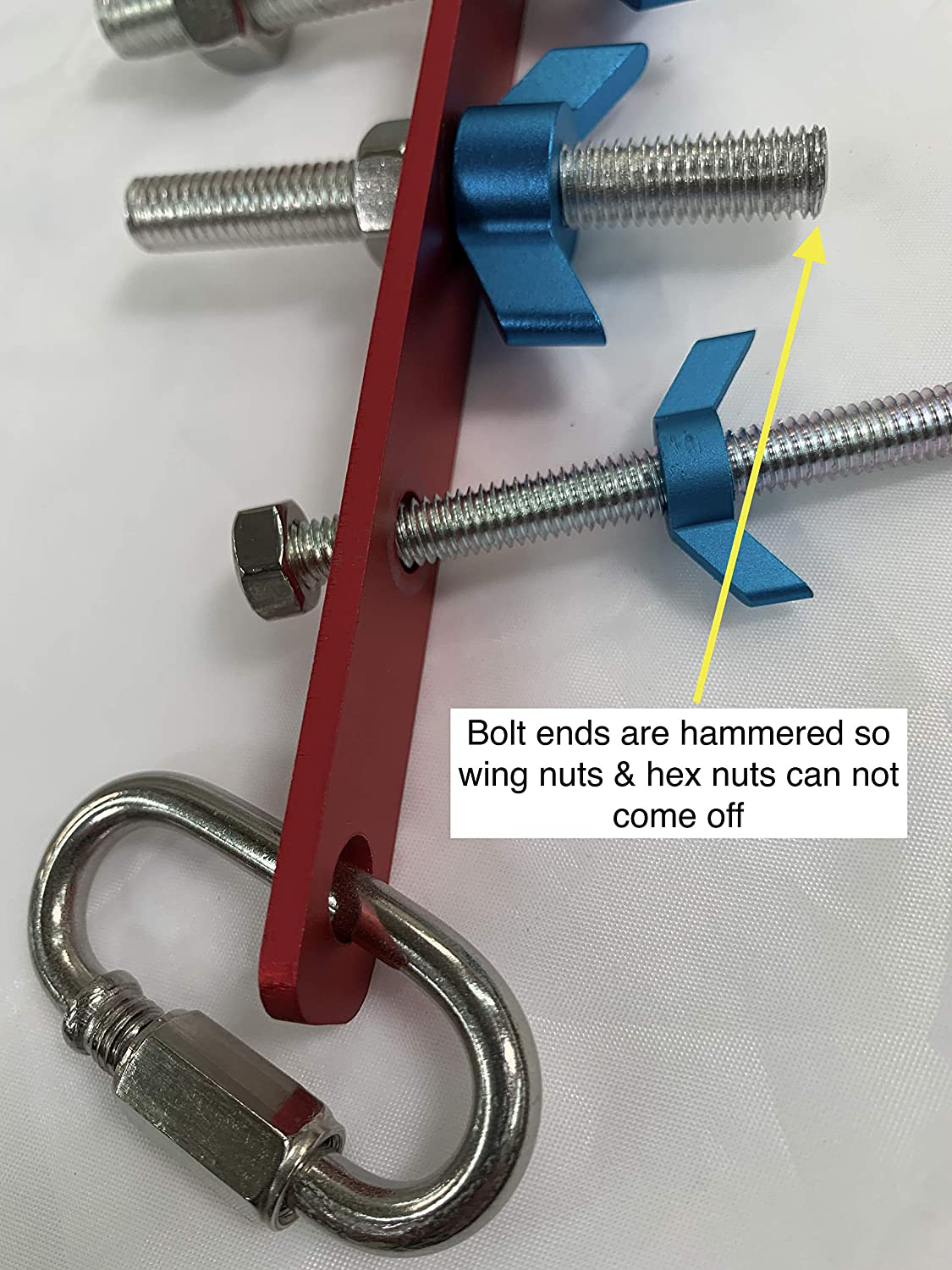 Busy Bird | Strip Foraging Bird Toy - Non-Removable Wing Nuts, Hex Nuts and Quick Link for Additional Toys - 100% Metal, Ultimate Brain Teaser and Mind Game for Medium to Extra Large Birds Animals & Pet Supplies > Pet Supplies > Bird Supplies > Bird Toys Busy bird for birds that like to screw around