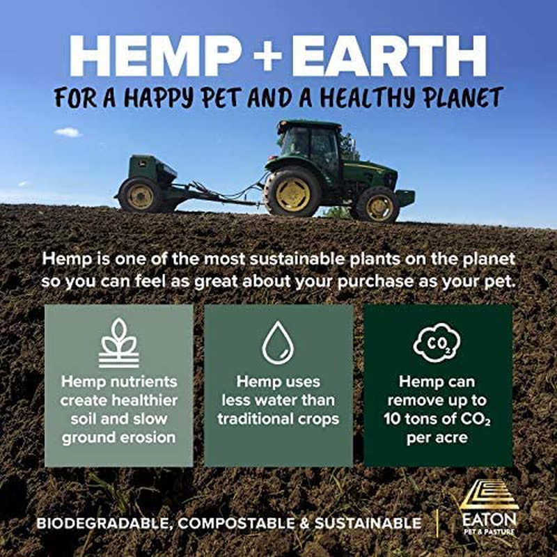 Eaton Pet and Pasture, Naturally Grown Hemp Pet Bedding for Chicken Coop, Nesting Boxes, Rabbits, Hamsters, Small Pets, Horses, Highly Absorbent and Hypoallergenic, Eco-Friendly, Farmer Owned Animals & Pet Supplies > Pet Supplies > Small Animal Supplies > Small Animal Bedding Eaton Hemp   