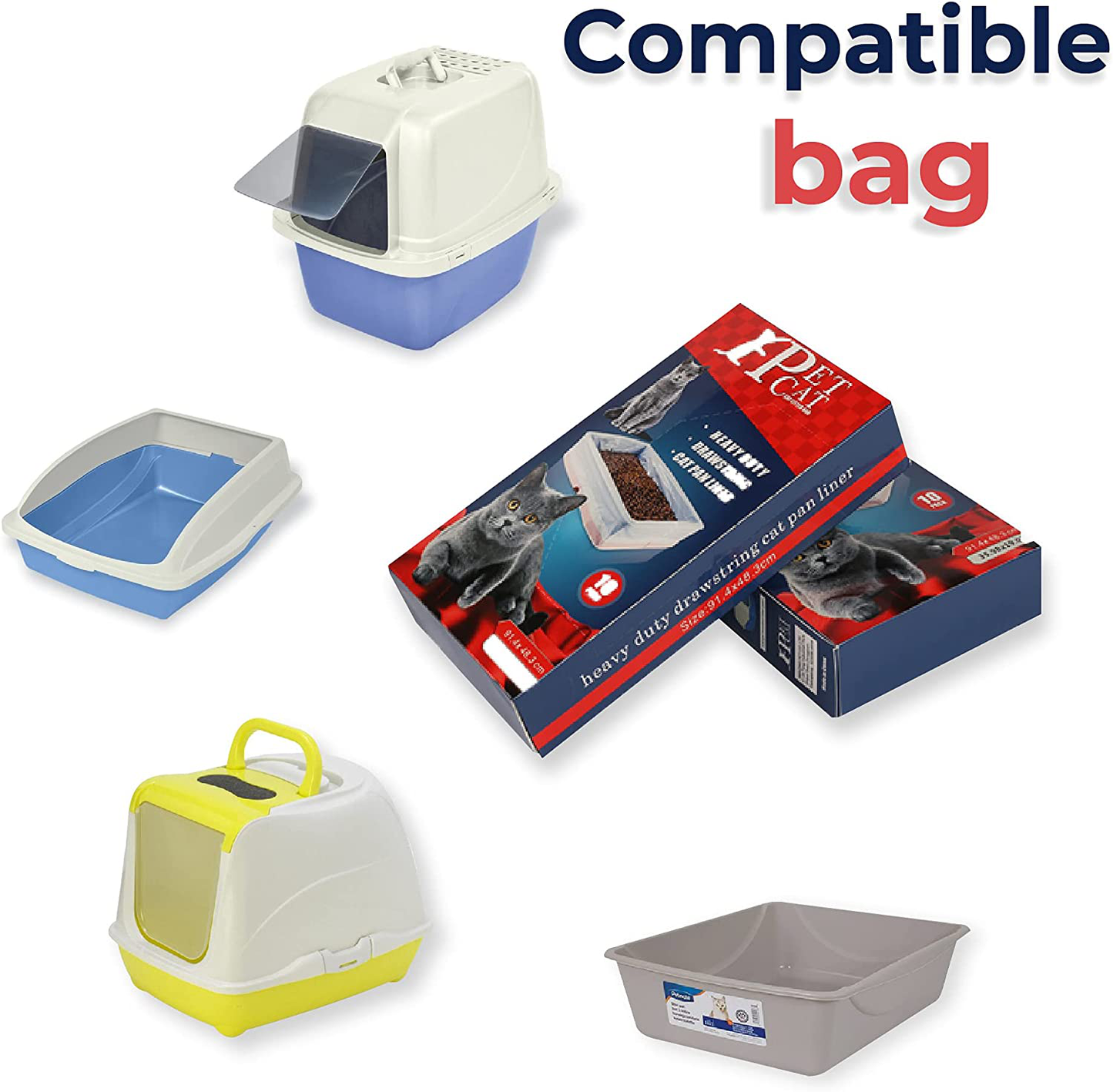 Pet Cat Cat Litter Box Liner| Cat Litter Bags | Sifting Cat Litter Box| Cat Liners for Litter Box Strong and Hygienic- by Petstore21. Animals & Pet Supplies > Pet Supplies > Cat Supplies > Cat Litter Box Liners Pet Cat