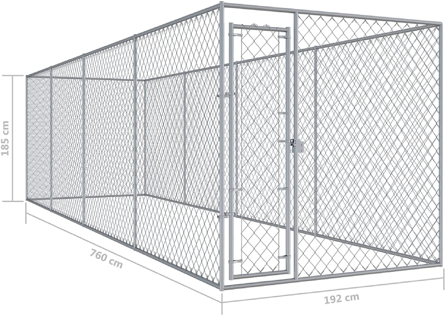 K&A Company Dog Kennel & Run, Outdoor Dog Kennel 299"X75.6"X72.8" Animals & Pet Supplies > Pet Supplies > Dog Supplies > Dog Kennels & Runs K&A Company