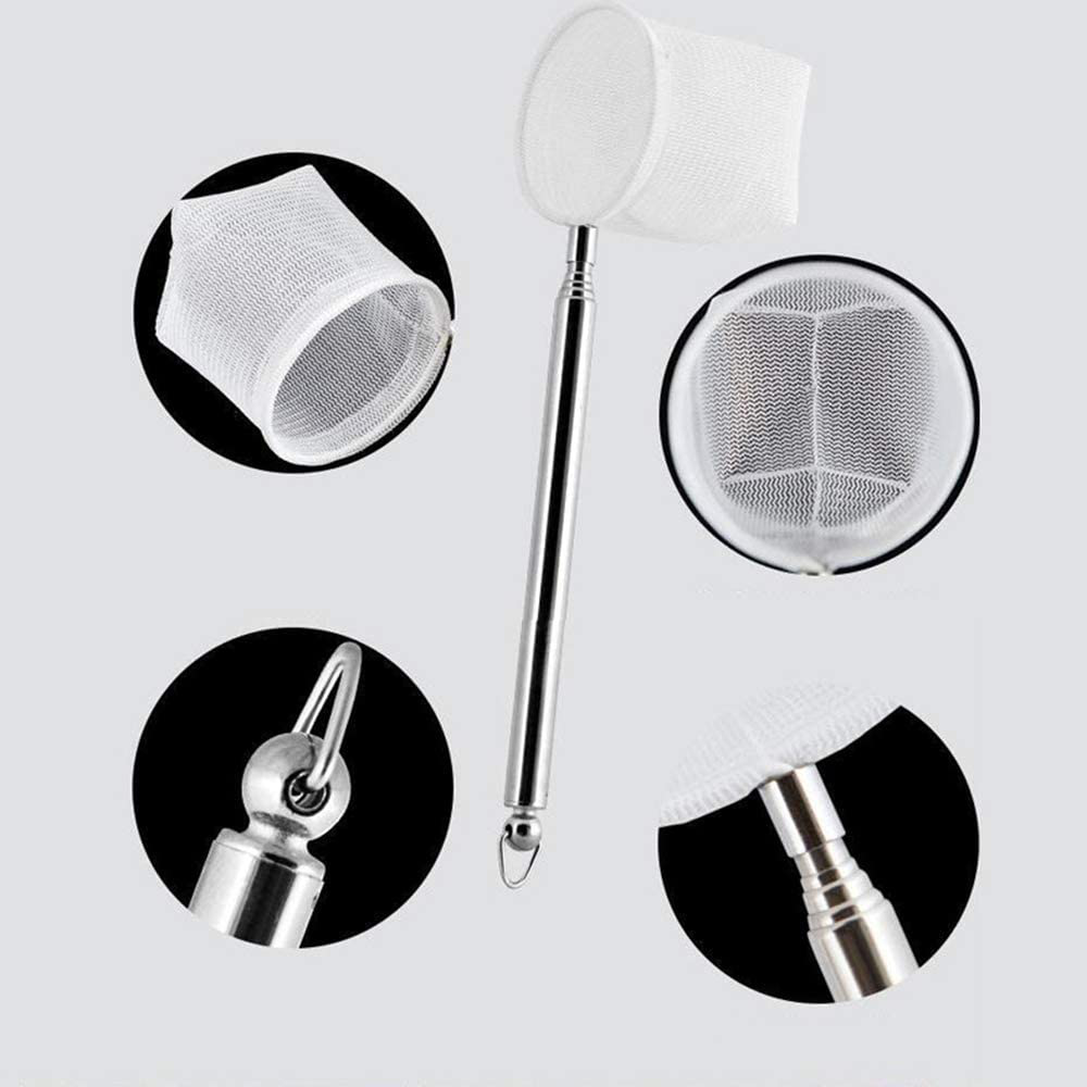 Panin 1 Pc Aquarium Small Fishing Net, Extendable Stainless Steel Handle Fish Shrimp Skimming Net for Aquarium Fish Tank Pond(Square) Animals & Pet Supplies > Pet Supplies > Fish Supplies > Aquarium Fish Nets Panin