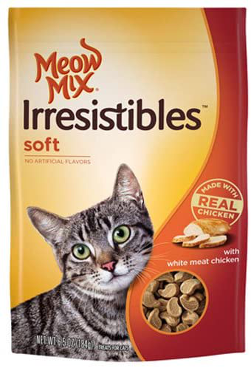 Meow Mix Irresistibles Soft Cat Treats with Real White Meat Chicken, 6.5 Oz Animals & Pet Supplies > Pet Supplies > Cat Supplies > Cat Treats Meow Mix