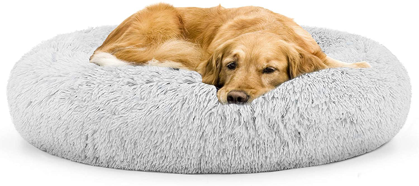 Jincheng Calming Dog Bed Cat Bed Donut, Faux Fur Pet Bed Self-Warming Donut Cuddler, Comfortable round Plush Dog Beds for Large Medium Small Dogs and Cats (24"/32"/40"/47") Animals & Pet Supplies > Pet Supplies > Cat Supplies > Cat Beds jincheng