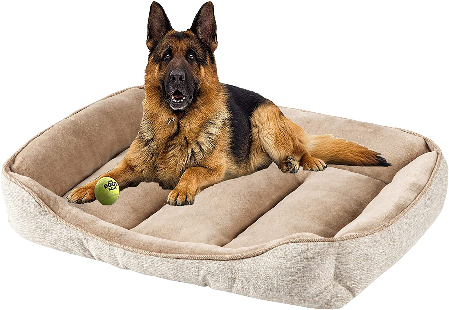 Perodo Square Dog Bed Sleeping Bed Pet Bed Pet Supplies Ultra Soft Anti-Slip and Durable Bed Animals & Pet Supplies > Pet Supplies > Dog Supplies > Dog Beds Perodo Khaki Rectangle 24x18
