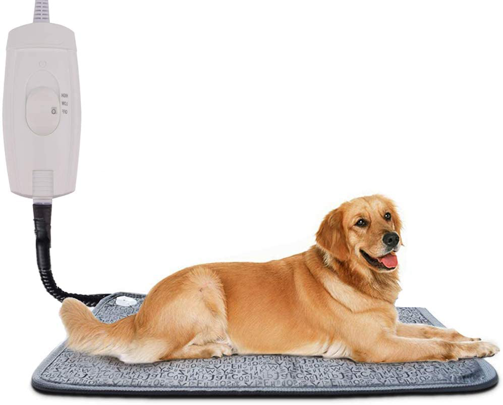 Homello Pet Heating Pad for Cats Dogs, Waterproof Electric Heating Mat Indoor, Adjustable Warming Mat, Pets Heated Bed with Chew Resistant Steel Cord Animals & Pet Supplies > Pet Supplies > Cat Supplies > Cat Beds Homello 28.3*18.9 Inch