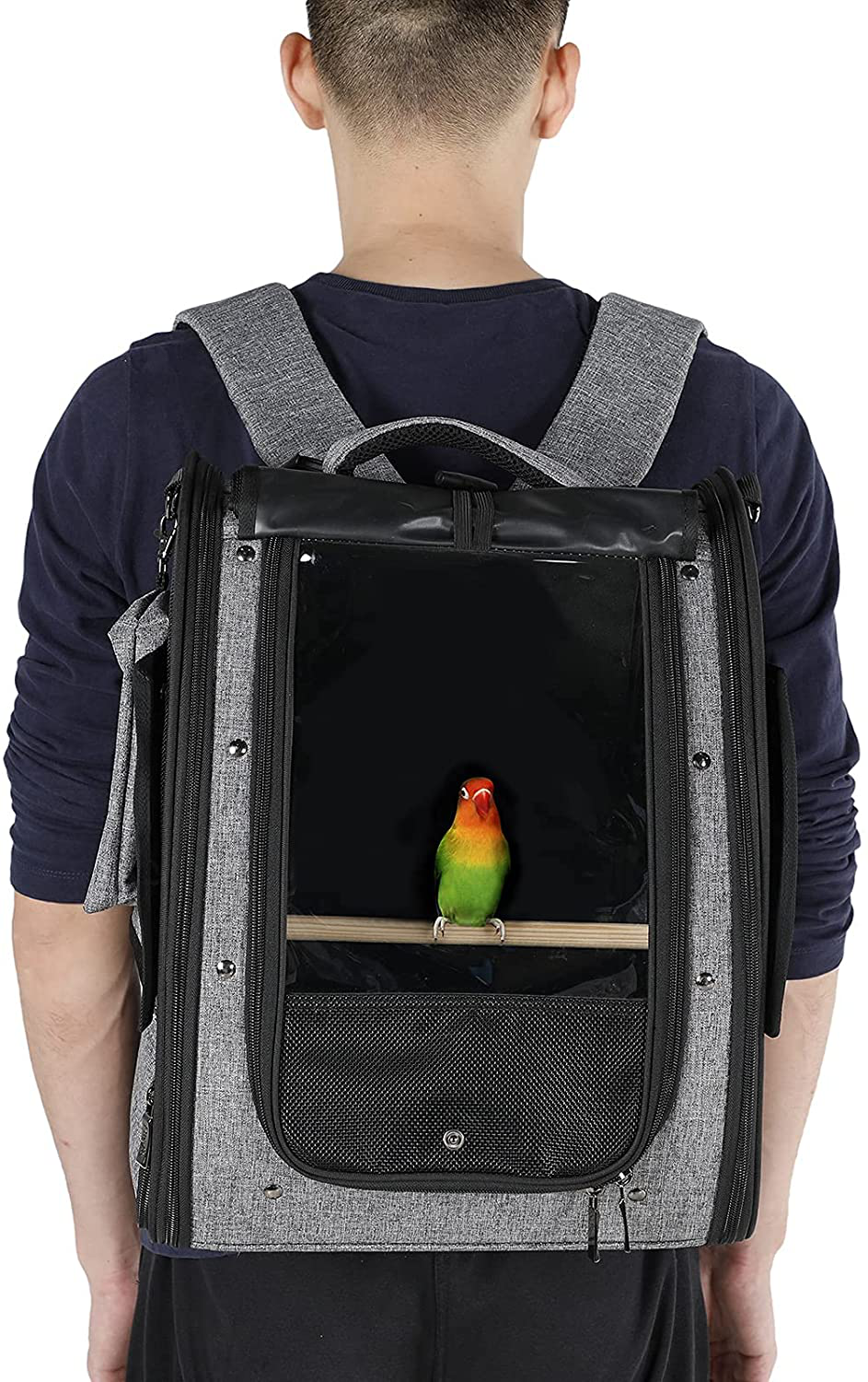 Petsfit Bird Carrier with Stainless Steel Bowl, Includes Slide Tray for Easy Cleaning, 13" X 10" X 16" Animals & Pet Supplies > Pet Supplies > Bird Supplies > Bird Toys Petsfit