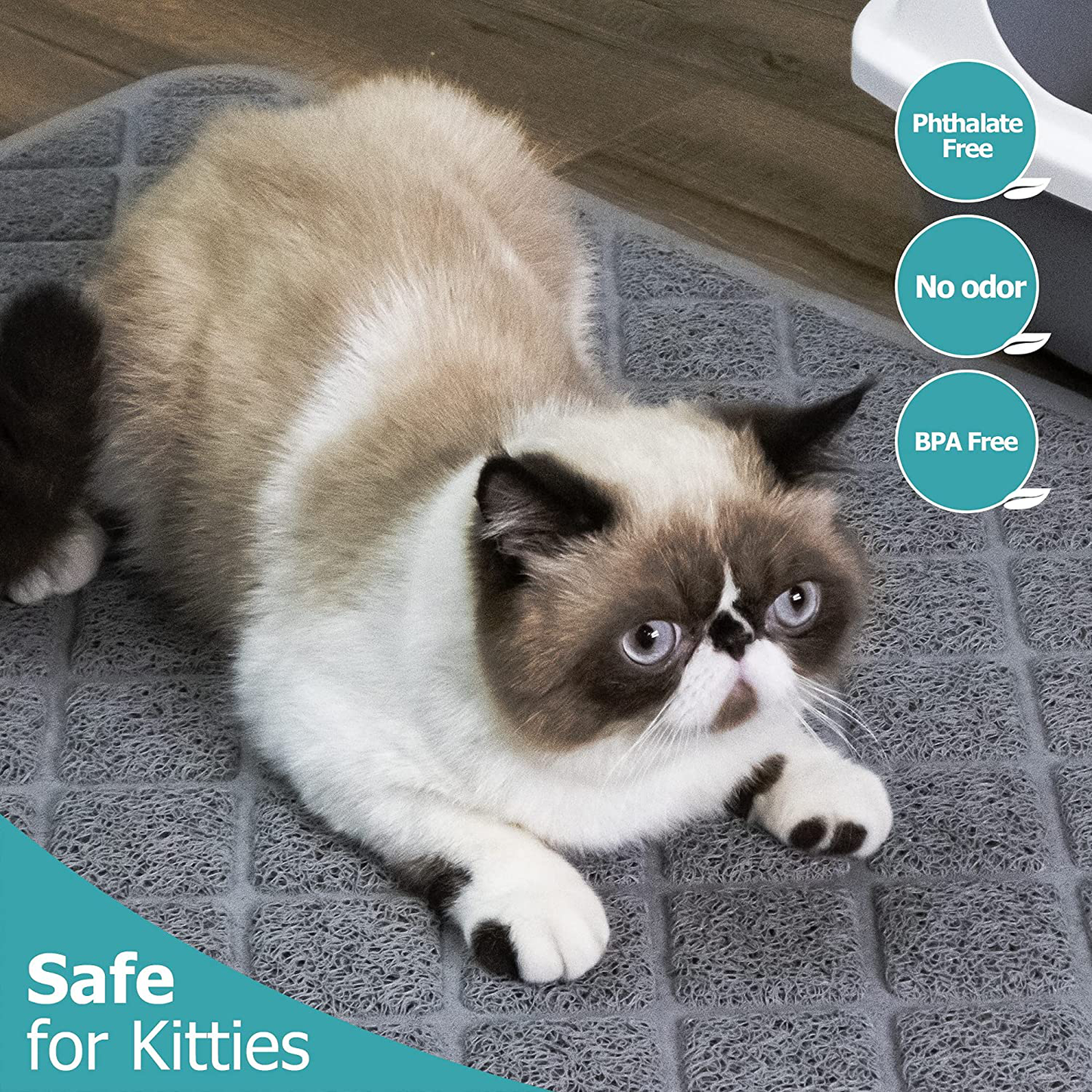 Conlun Cat Litter Mat Litter Trapping Mat, Premium Durable PVC Grid Mesh with Scatter Control, Non-Slip, Less Waste Cat Litter Box Mat, Soft on Kitty’S Paws, Urine Waterproof, Washable Easy Clean Animals & Pet Supplies > Pet Supplies > Cat Supplies > Cat Litter Box Mats Conlun