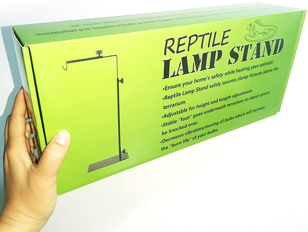 LISINAN Adjustable Reptile Terrarium Heat Lamp Stand,Metal Reptile Lamp Holder Bracket with Turtle Tank Light Fixture Accessories,Used for Lizards Snakes Amphibians Tortoise Habitat(M, 11.81"X25.19") Animals & Pet Supplies > Pet Supplies > Small Animal Supplies > Small Animal Habitat Accessories LISINAN