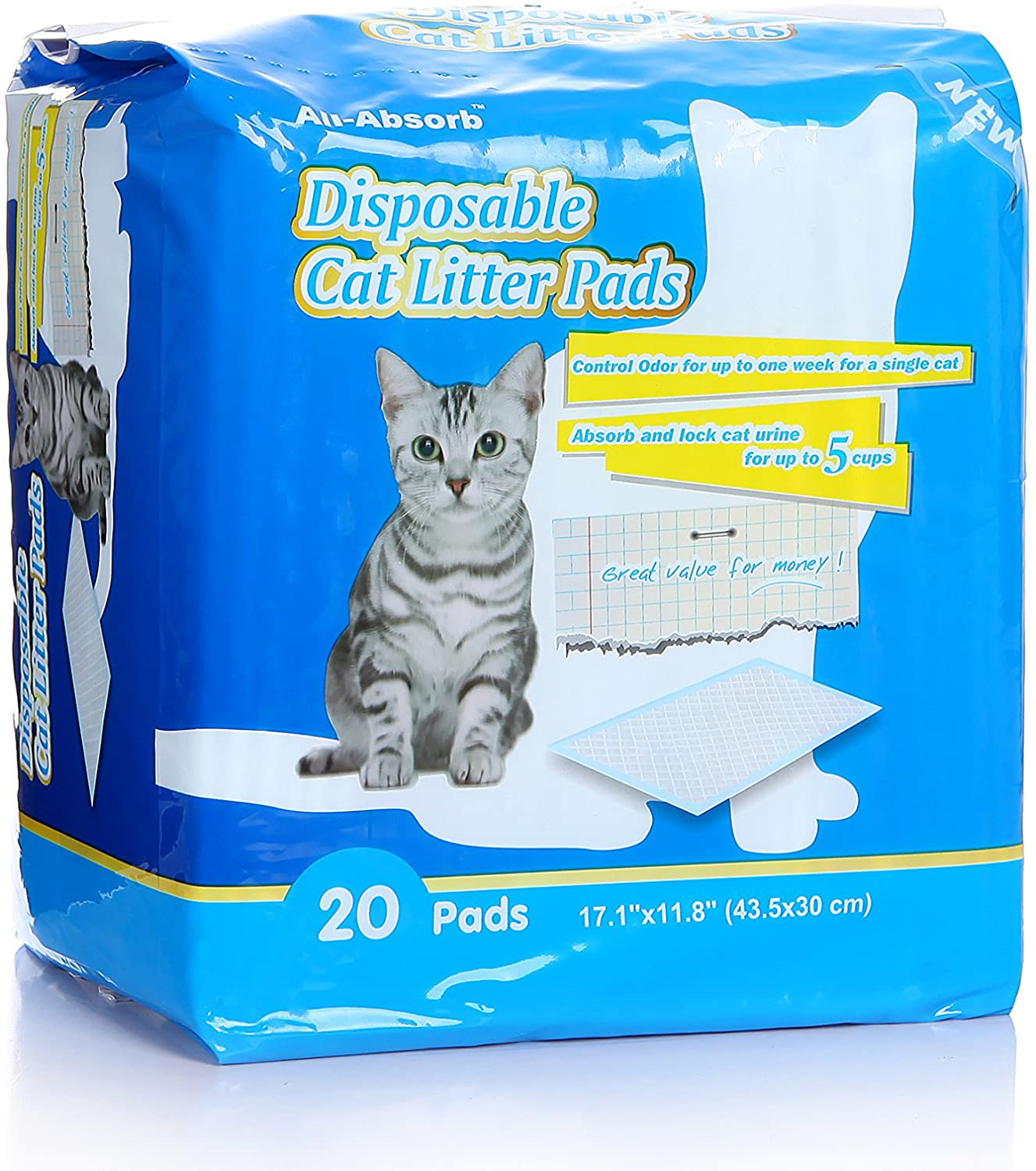 All-Absorb 20 Count Cat Litter Pads 17.1 by 11.8-inch