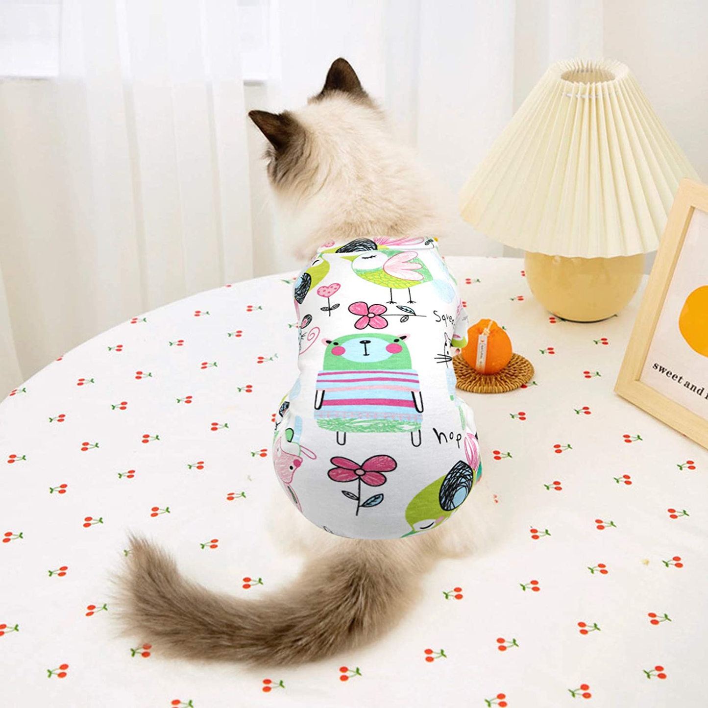 HYLYUN Puppy Pajamas 2 Packs - Adorable Puppy Clothes Soft Dog Pajamas Cotton Puppy Rompers Pet Jumpsuits Cozy Bodysuits for Small Dogs Animals & Pet Supplies > Pet Supplies > Dog Supplies > Dog Apparel HYLYUN