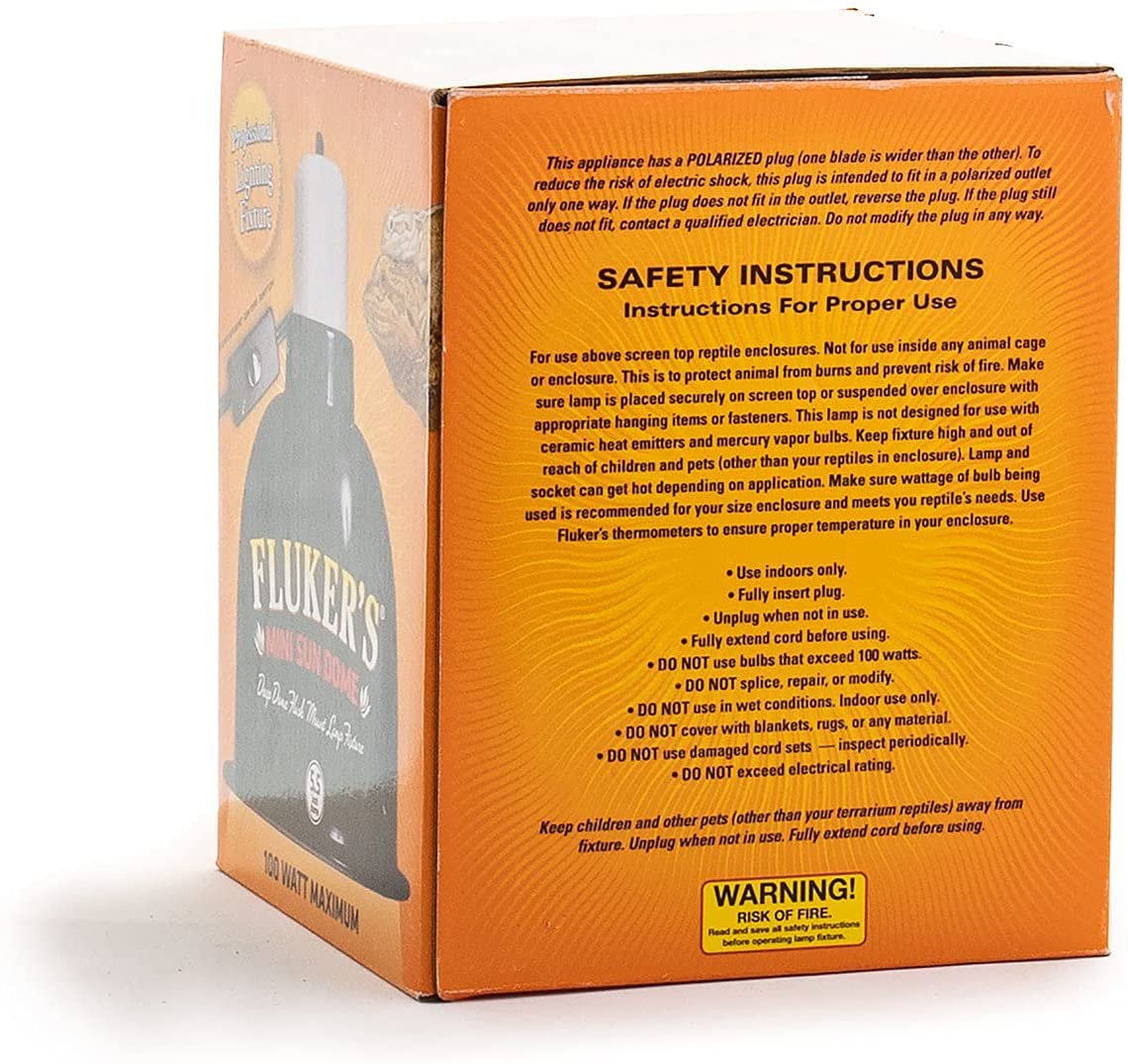 Fluker'S Sun Dome Reptile Lamp - Deep Dome Fixture Animals & Pet Supplies > Pet Supplies > Reptile & Amphibian Supplies > Reptile & Amphibian Habitat Heating & Lighting Flukers