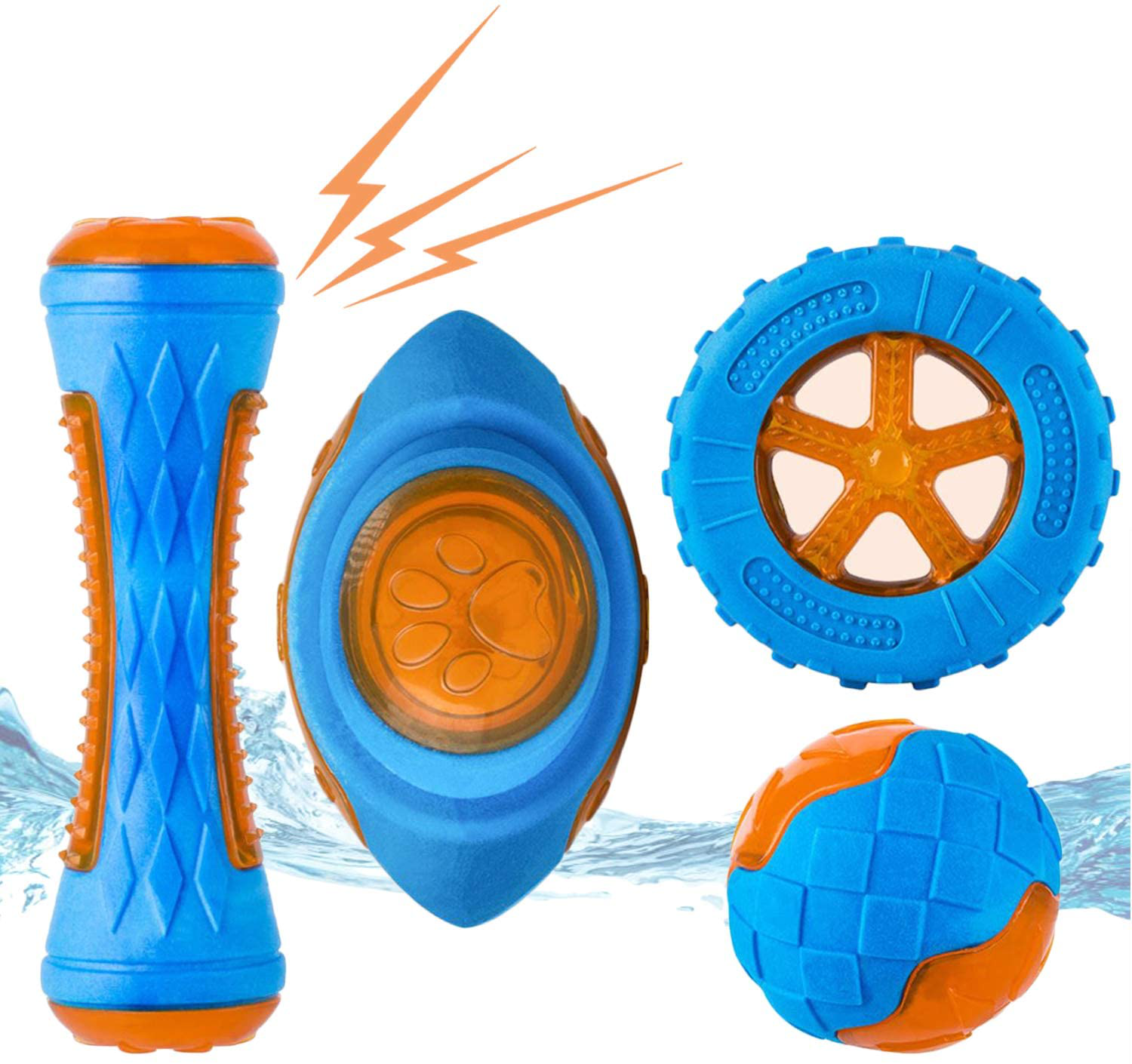 Dog Squeaky Toys Pack 4 Pcs Pool Toys Floating Toys for Interactive KOL PET