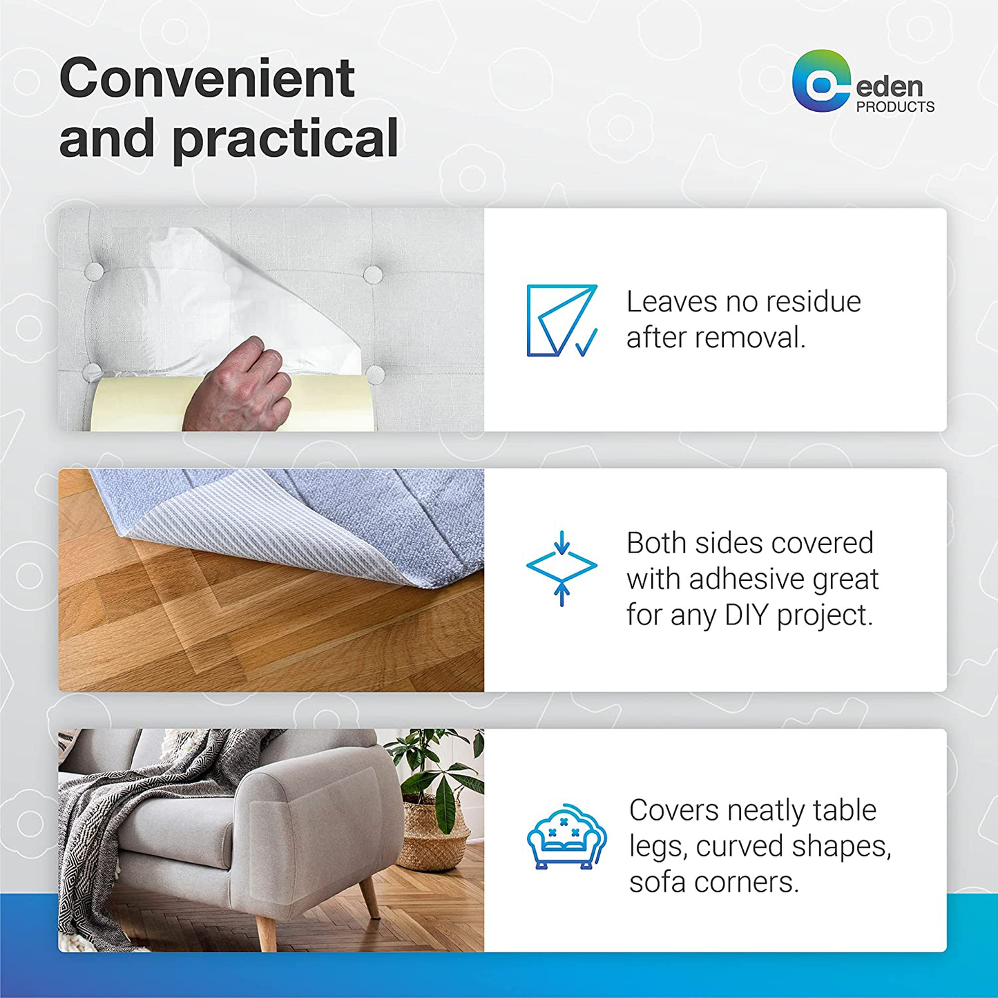 EDP Cat Scratch Training Deterrent Tape, Clear Double Sided 10XL 17X12'' Sheets. Cat Furniture Protector, Cat Couch Protector, Cat Sticky Paws Tape for Furniture, Cat Anti-Scratch Pad for Sofa Corners Animals & Pet Supplies > Pet Supplies > Cat Supplies > Cat Furniture EdenProducts